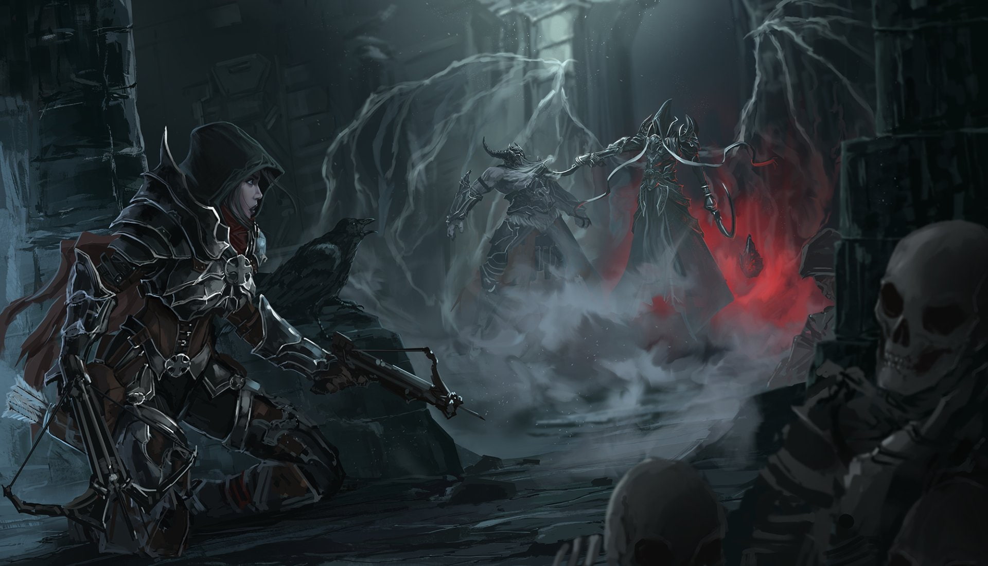 Diablo, Demon Hunter (Diablo III), Barbarian (Diablo III), 1080P, Diablo III: Reaper Of Souls, HD Wallpaper