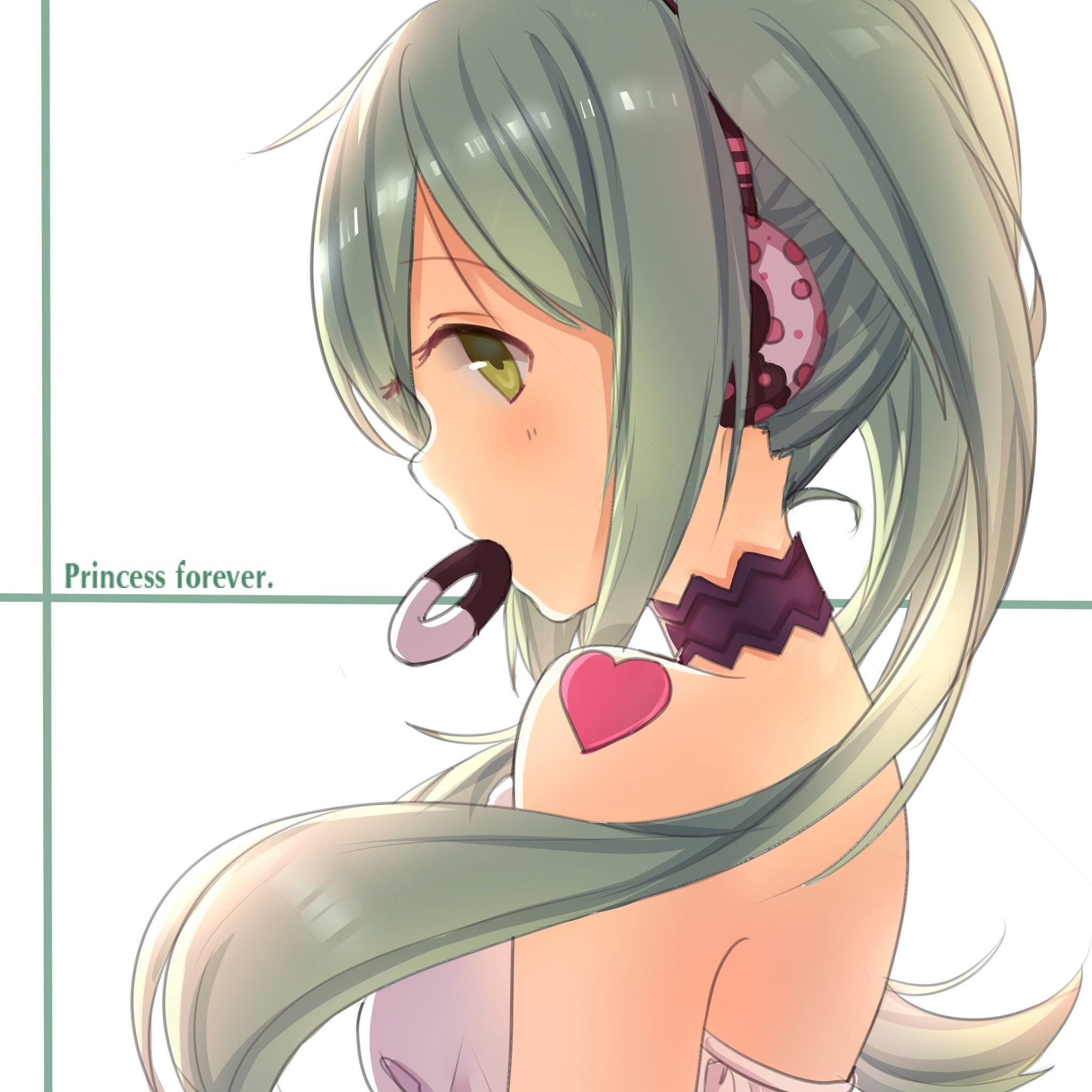 heart, anime girls, green eyes, long hair, Hatsune Miku, 1080P, Hatsune Miku Append, Phone HD Wallpaper