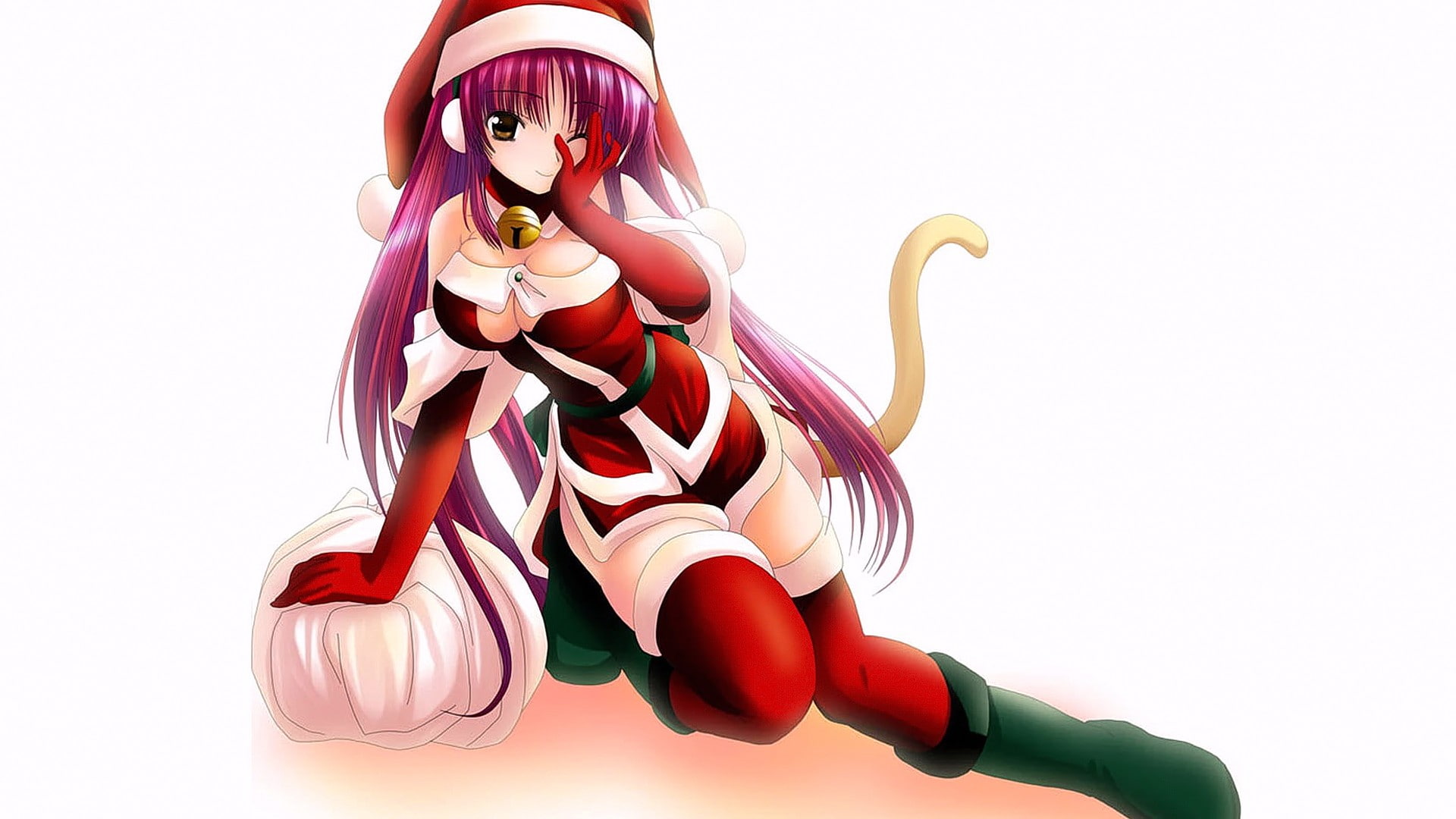 white background, food and drink, anime girls, large group of objects, snack, cut out, sweet, redhead, toy, fear, studio shot, To Heart 2, hat, candy, long hair, HD Wallpaper