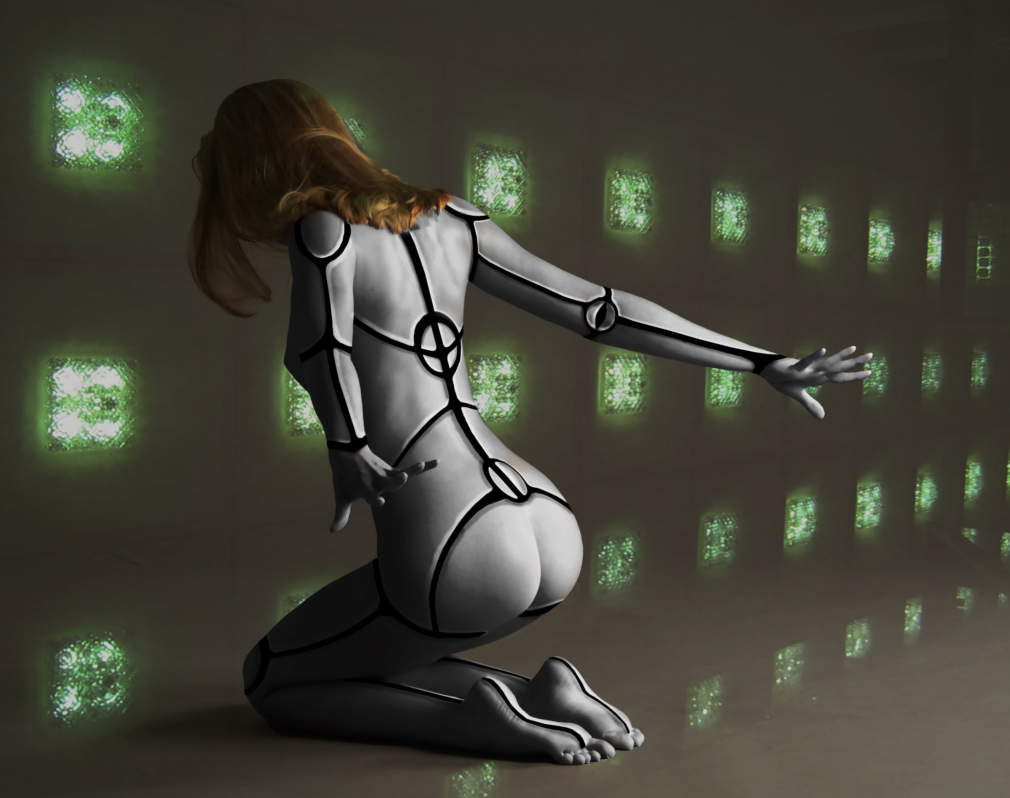 close-up, body, holding, electric lamp, women, sitting, the Human Body, back, fashion, hands, illustration, breast, indoors, woman, bra, representation, HD Wallpaper