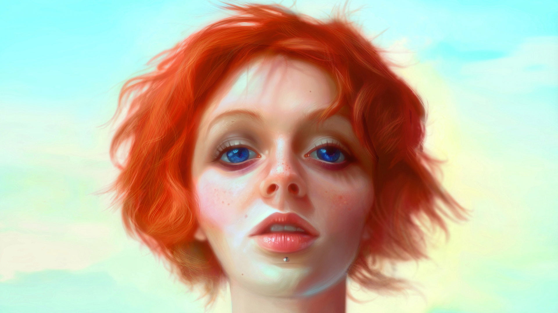 painting, breast hold, 1080P, girl front line, pubic hair, HD Wallpaper