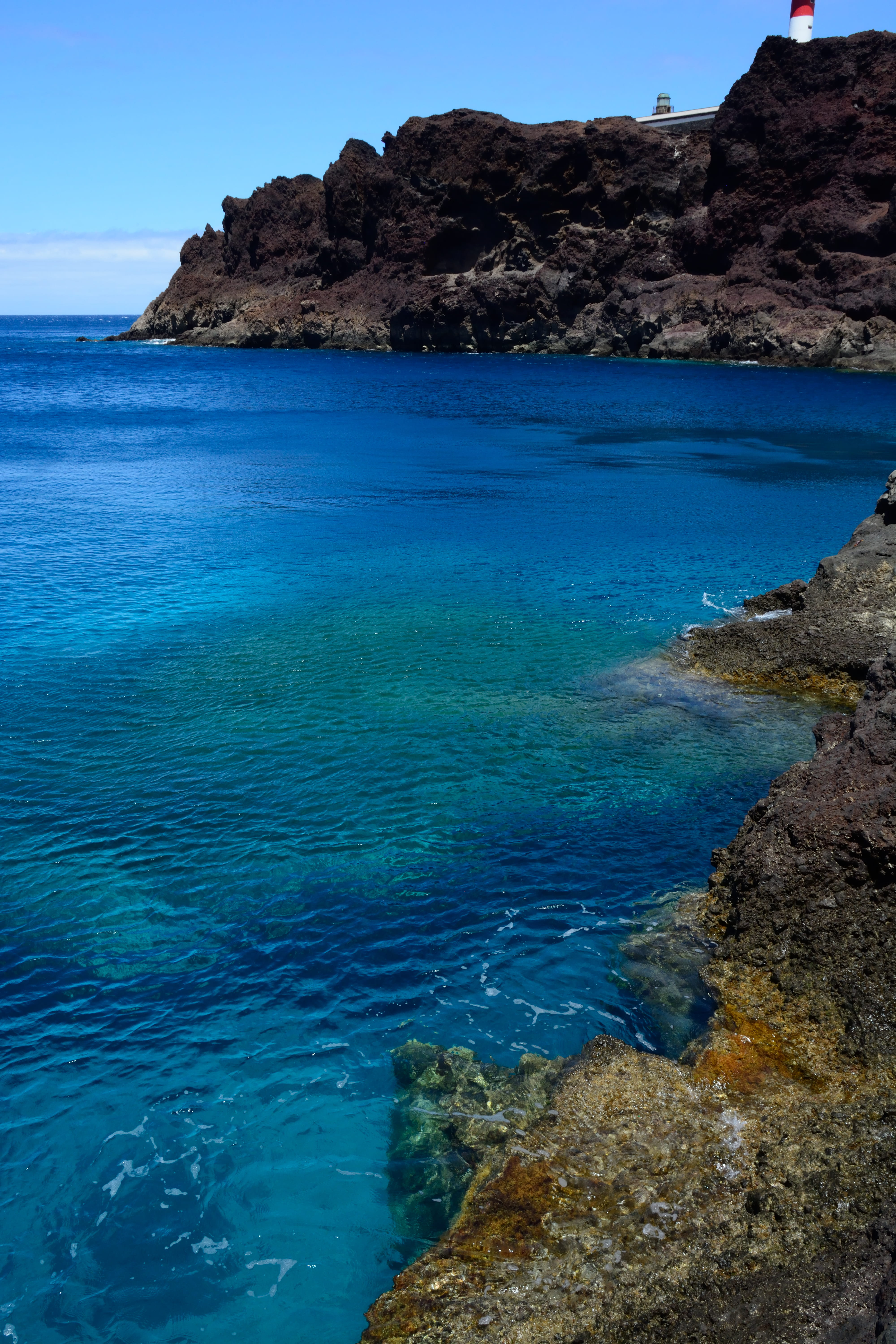 beach, horizon over water, rocky coastline, 5K, punta de teno, turquoise colored, outdoors, no people, water, sea, rock, idyllic, buenavista del norte, Phone HD Wallpaper