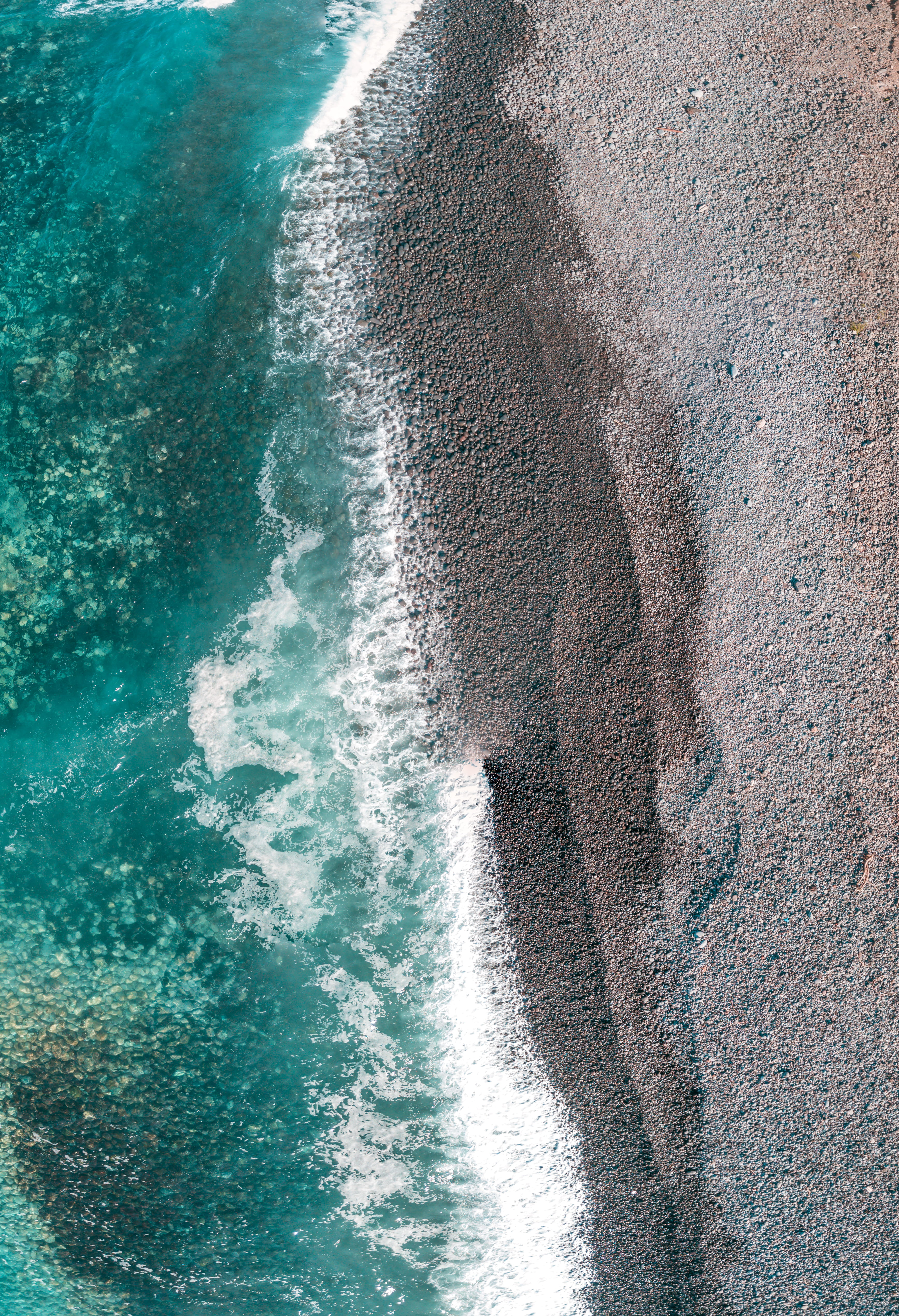 ocean, waterfall, high angle view, waterfront, water, river, spain, cliff, rug, blue, motion, landscape, beauty in nature, sea waves, scenics - nature, Phone HD Wallpaper