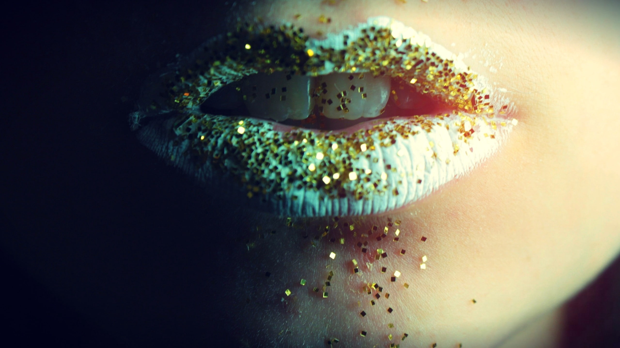 2K, girl, teeth, gloss, lips, HD Wallpaper