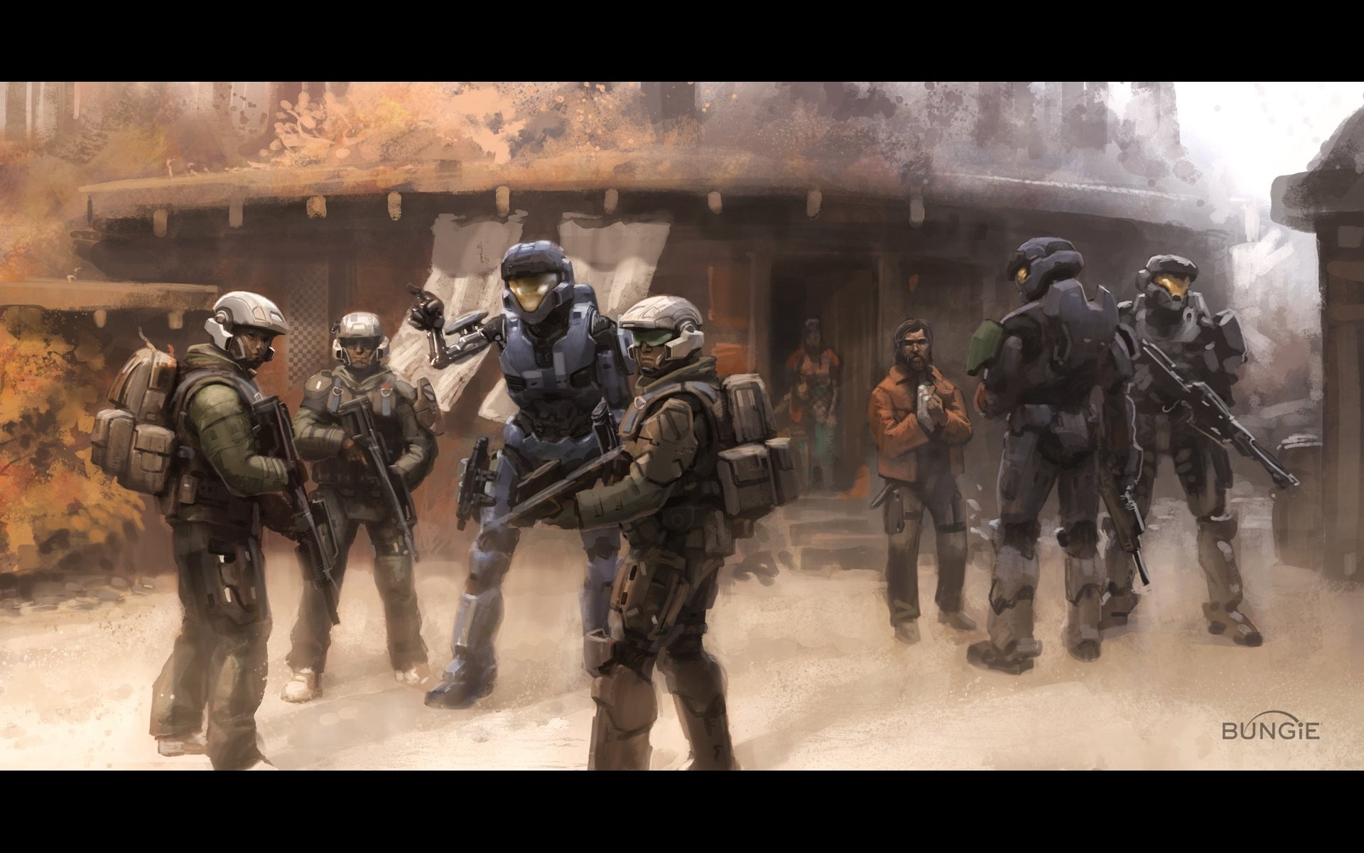 video, halo, science, games, rifle, fiction, 1080P, marines, bungie, assault, HD Wallpaper