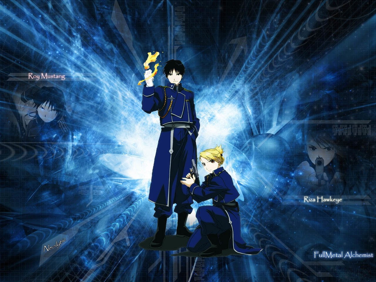 Riza Hawkeye, Roy Mustang, 720P, FullMetal Alchemist, HD Wallpaper