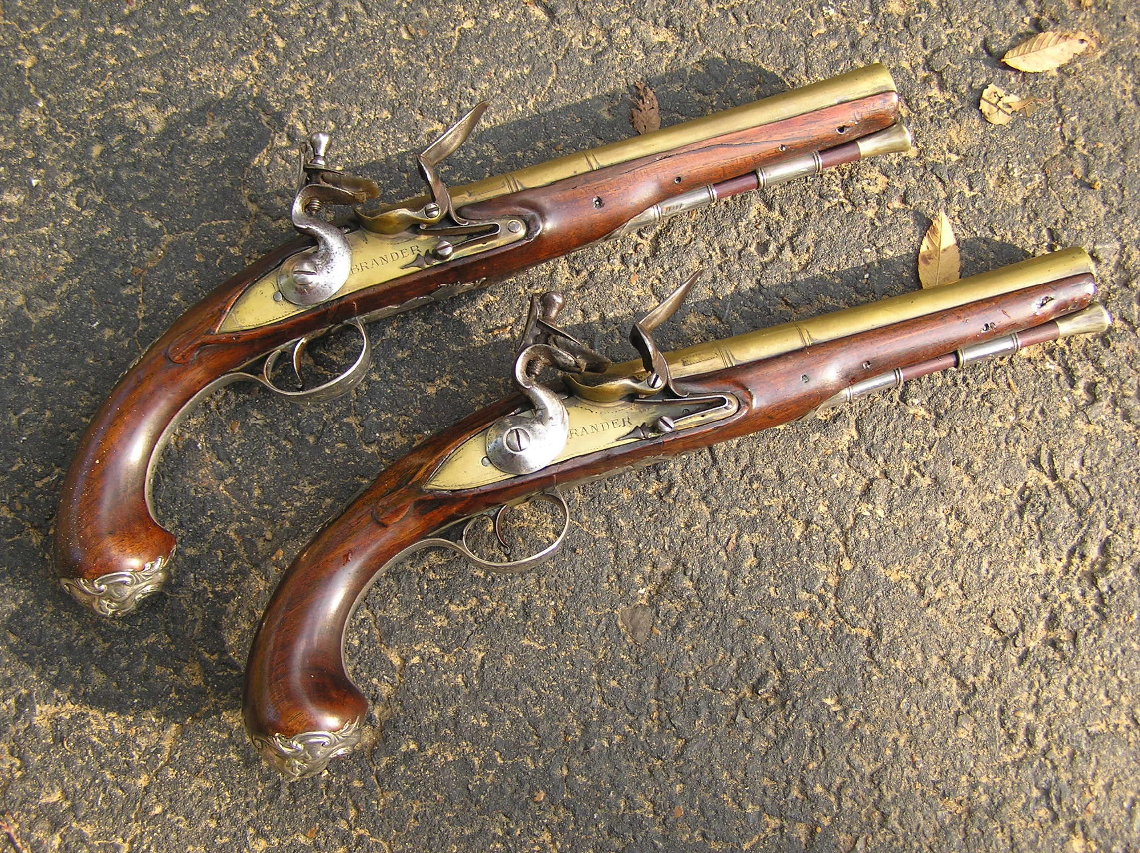 English gun, garrucha, Brander e Potts, Konoha, Brander and Potts, Brander, hd, 1080P, pistol Britannic leaf, ordnance, gun, ancient weapon, HD Wallpaper
