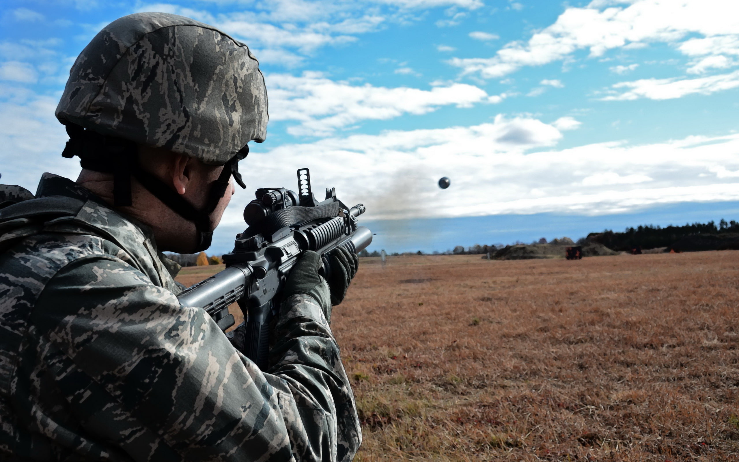 Grenade Launcher, Air Force, 2K, Air National Guard, Airman, HD Wallpaper