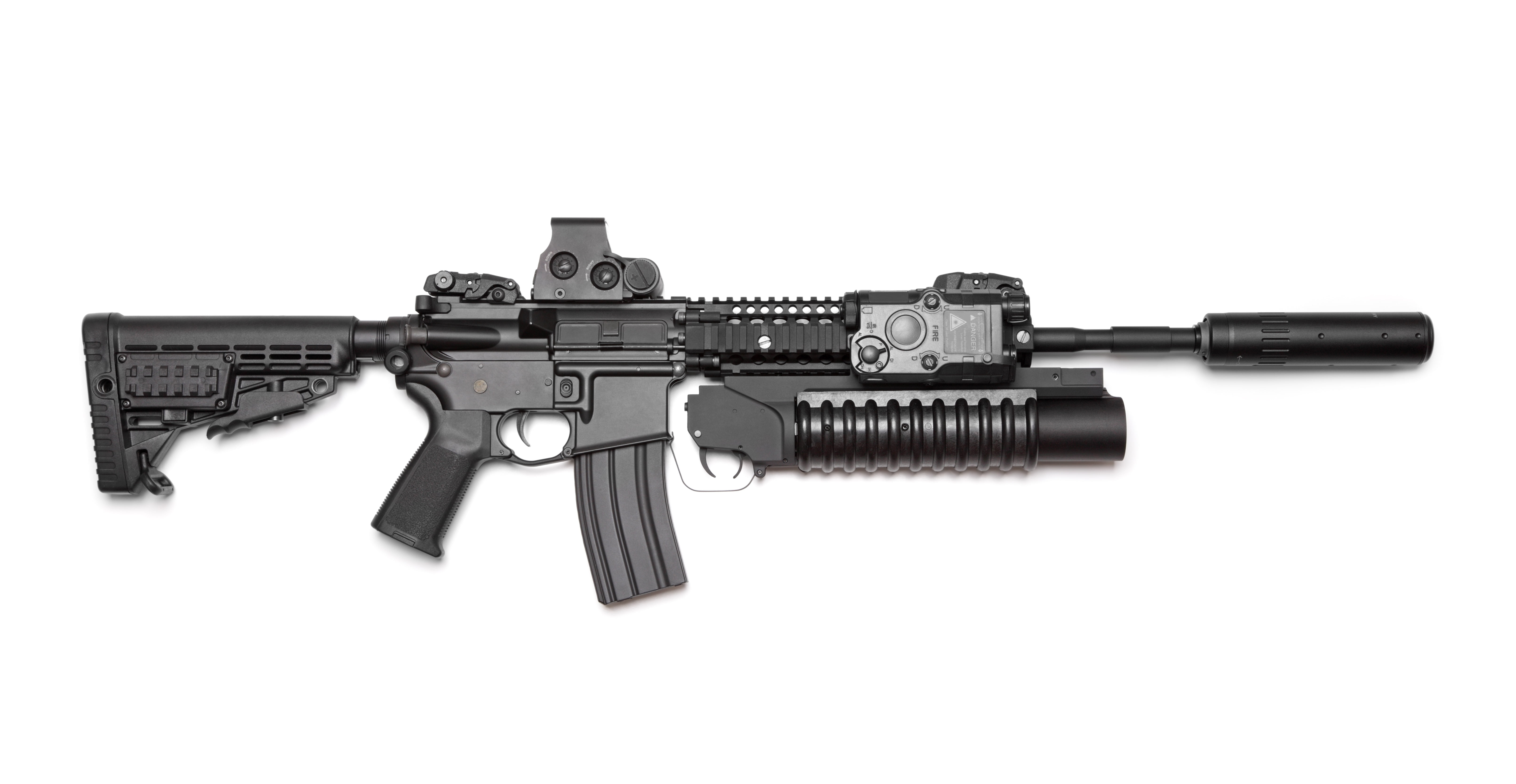 AR-15, weapon of war, AR 15, 5K, 15 with grenade launcher, HD Wallpaper