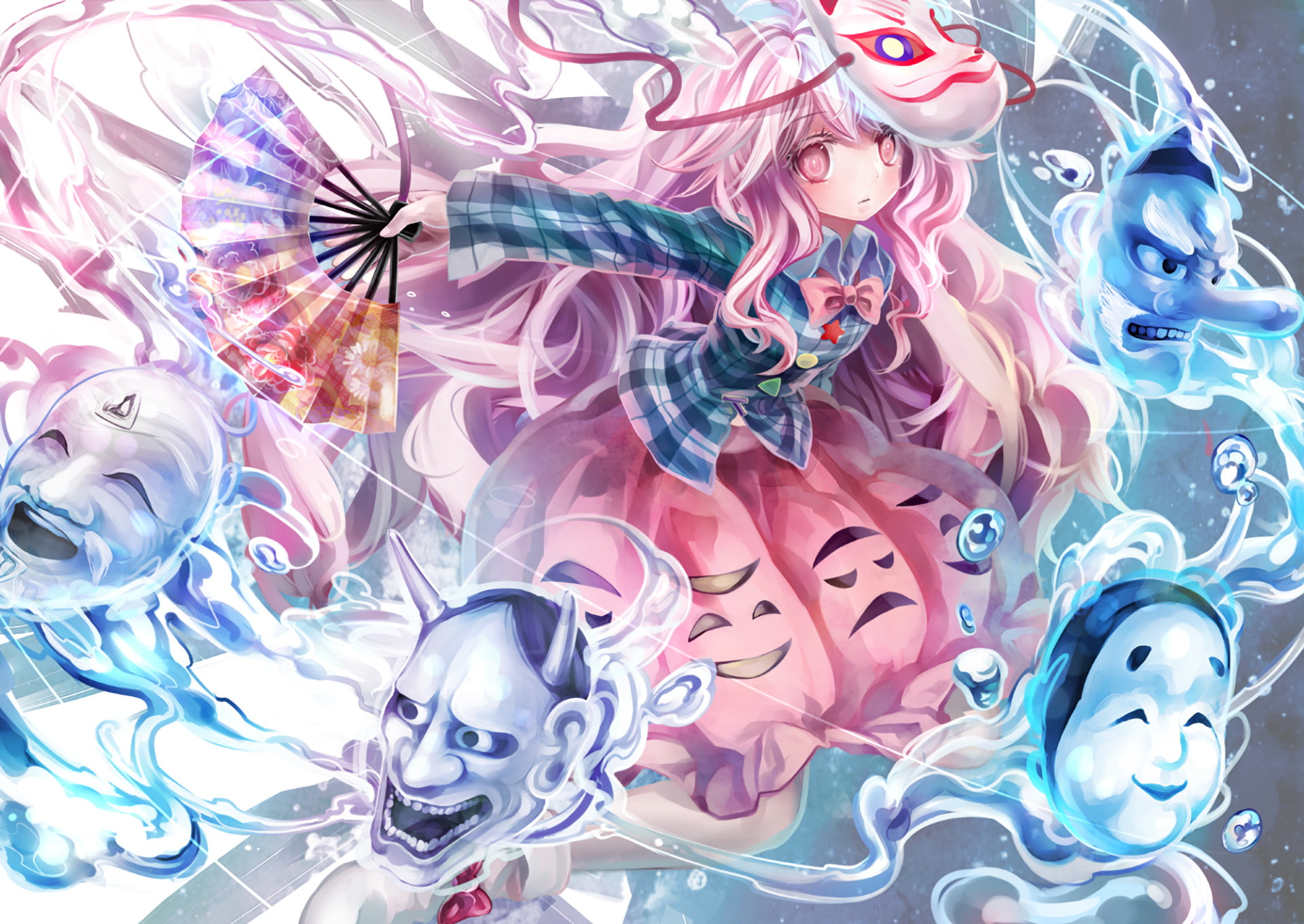 Touhou, 1080P, Anime, Hata no Kokoro, HD Wallpaper