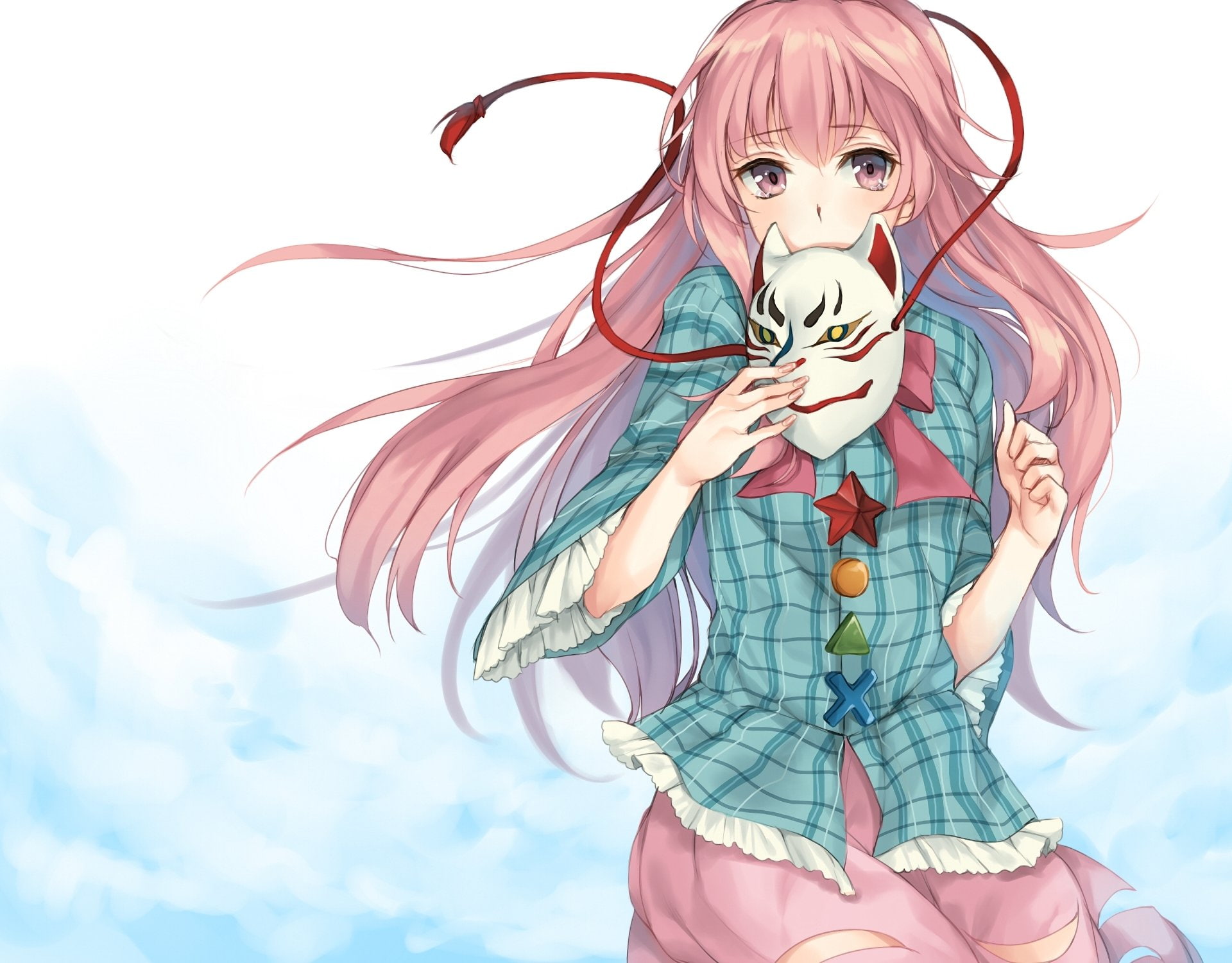 Touhou, Hata no Kokoro, Anime, 1080P, HD Wallpaper