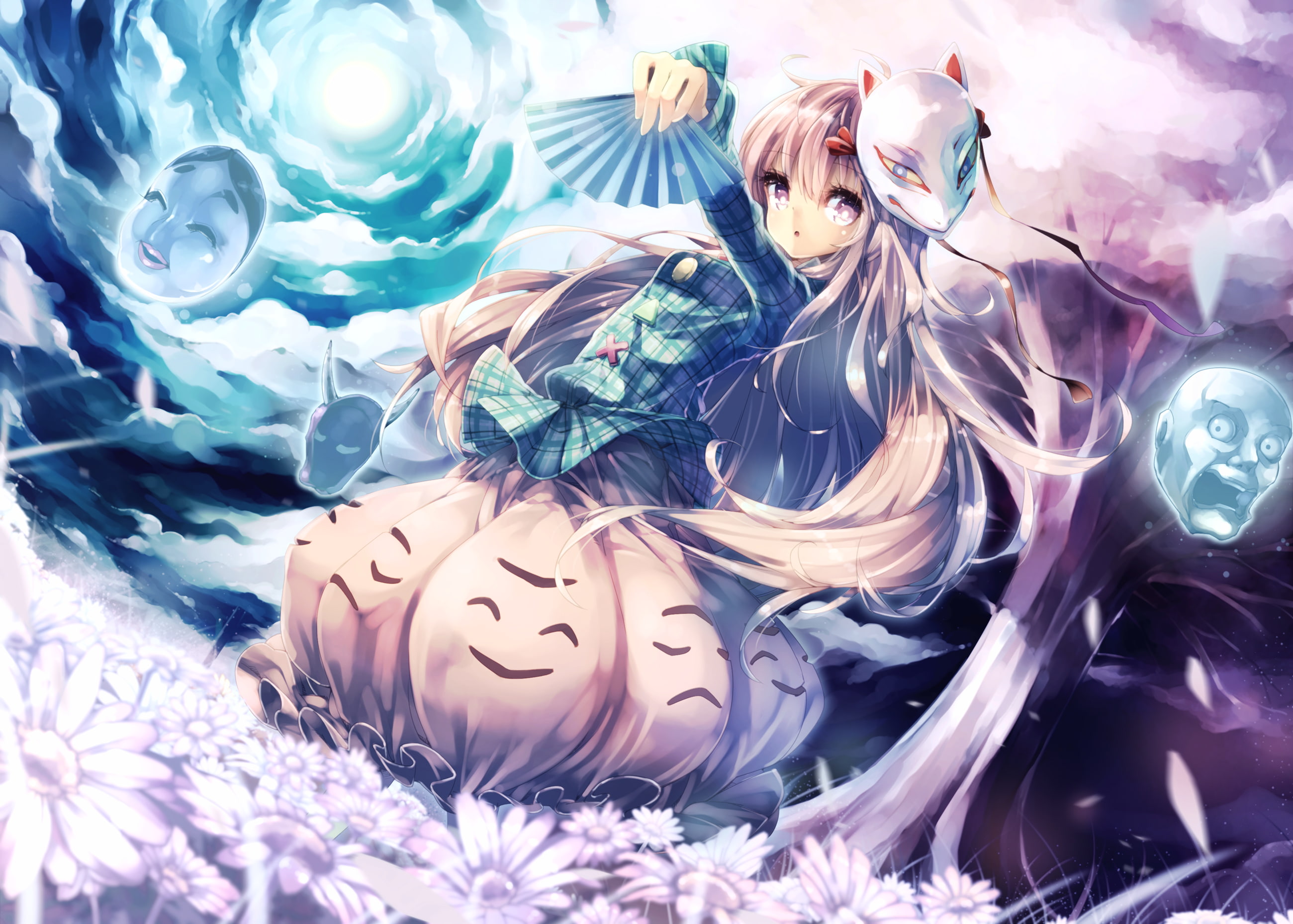 Hata no Kokoro, 2K, Anime, Touhou, HD Wallpaper