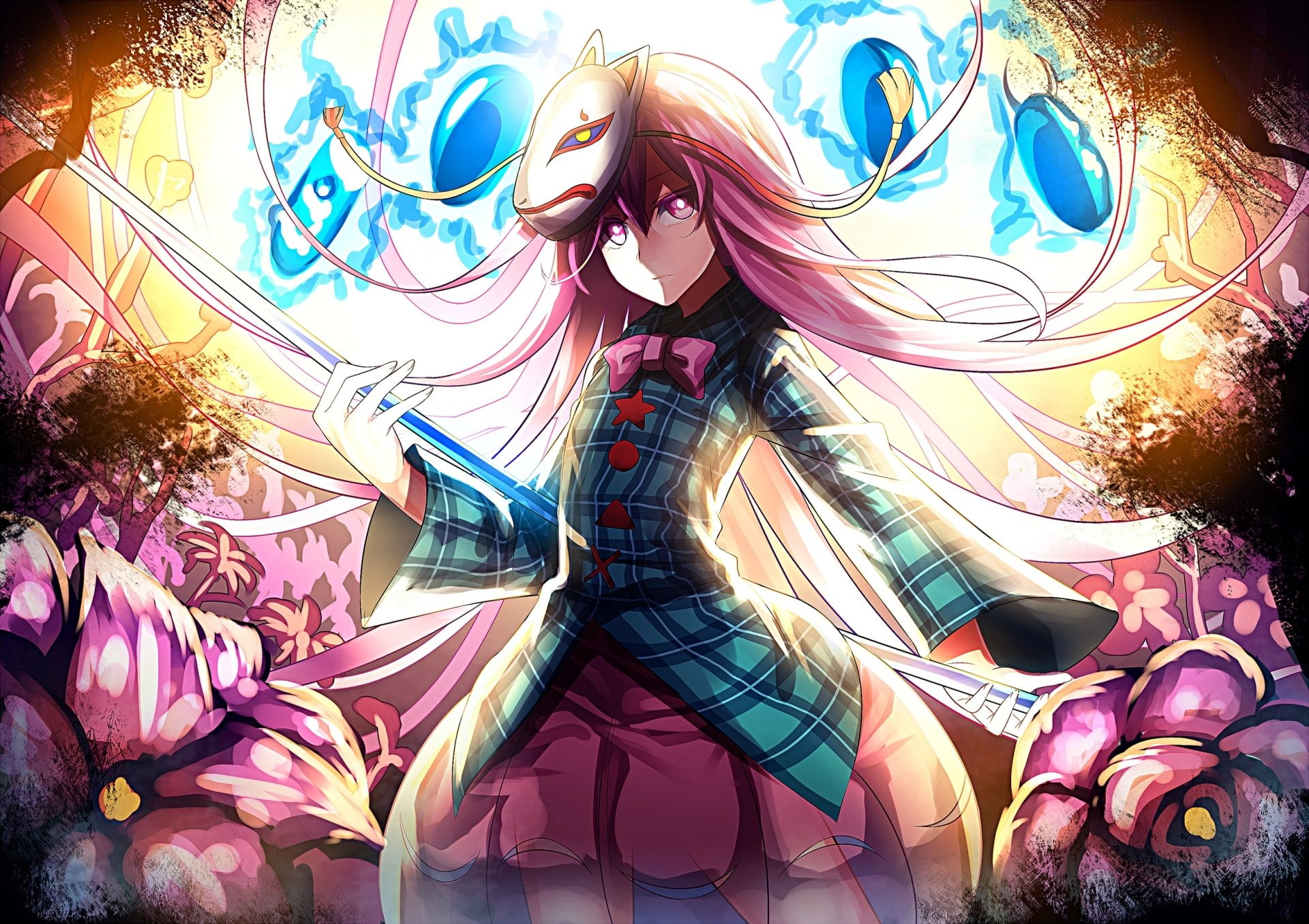Touhou, Anime, Hata no Kokoro, 1080P, HD Wallpaper