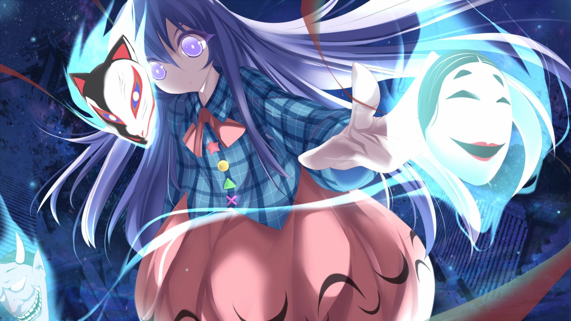 Touhou, Hata no Kokoro, Anime, 1080P, HD Wallpaper