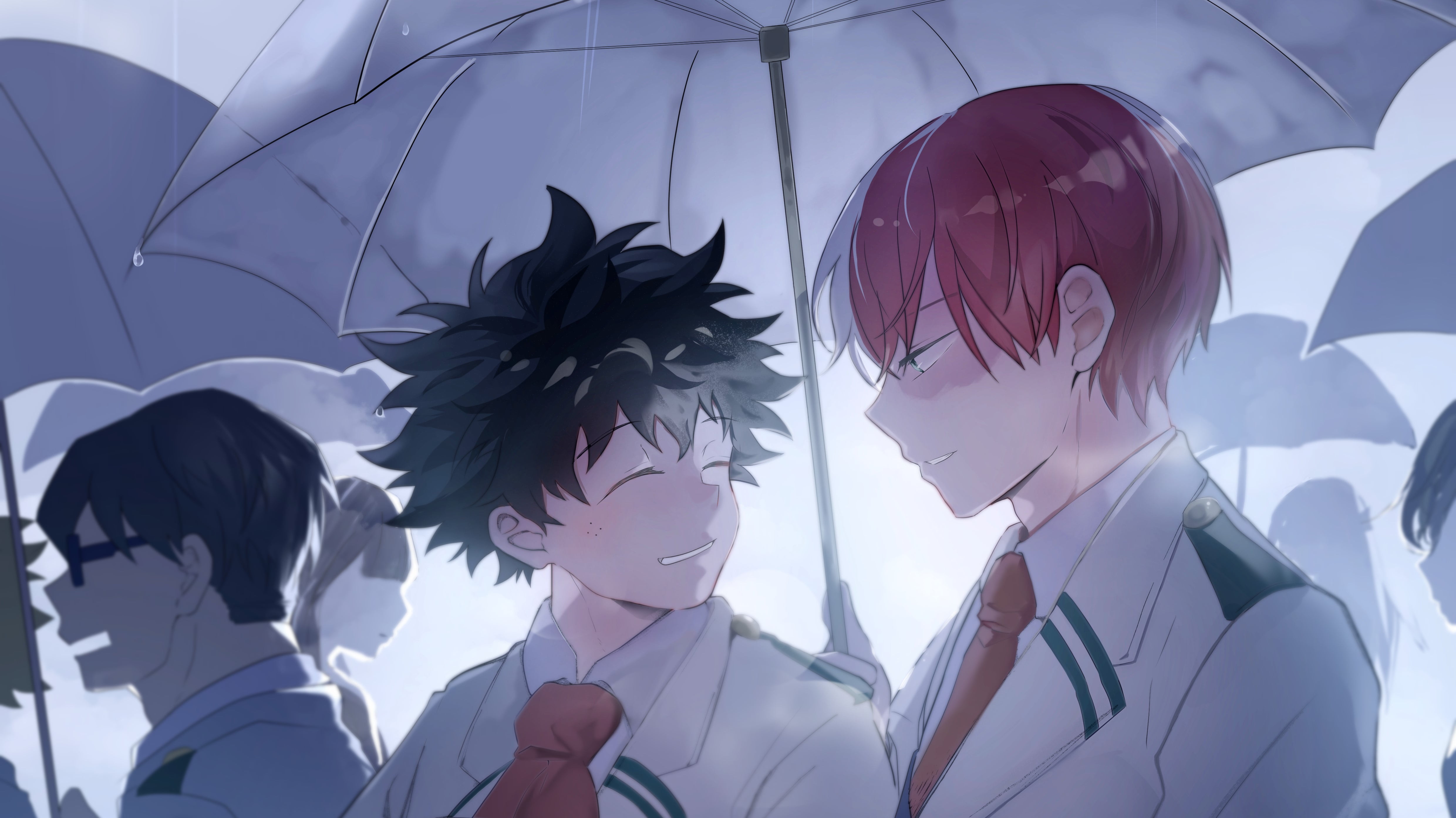 4K, Shoto Todoroki, My Hero Academia, Anime, Izuku Midoriya, HD Wallpaper
