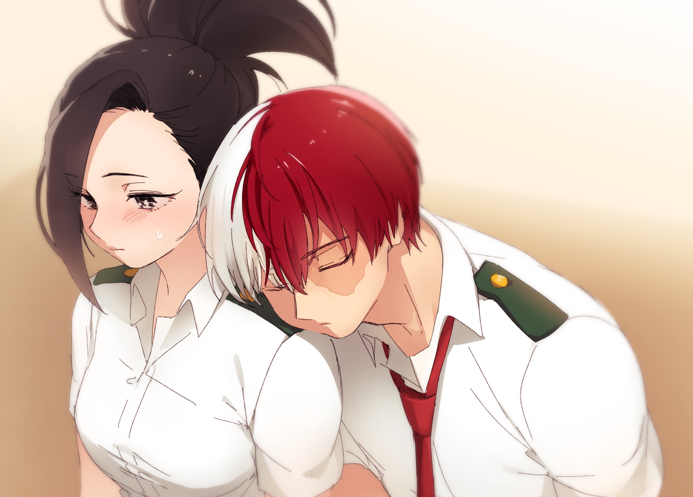 Anime, My Hero Academia, 1080P, Momo Yaoyorozu, Shoto Todoroki, HD Wallpaper