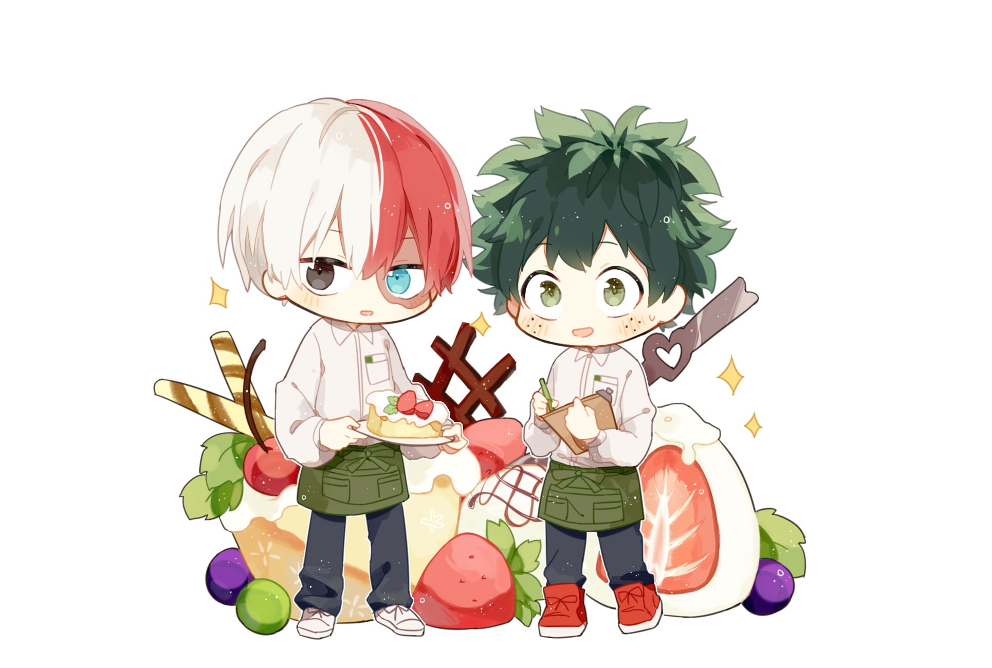 Katsuki Bakugou, Izuku Midoriya, My Hero Academia, Anime, Shouto Todoroki, 1080P, HD Wallpaper