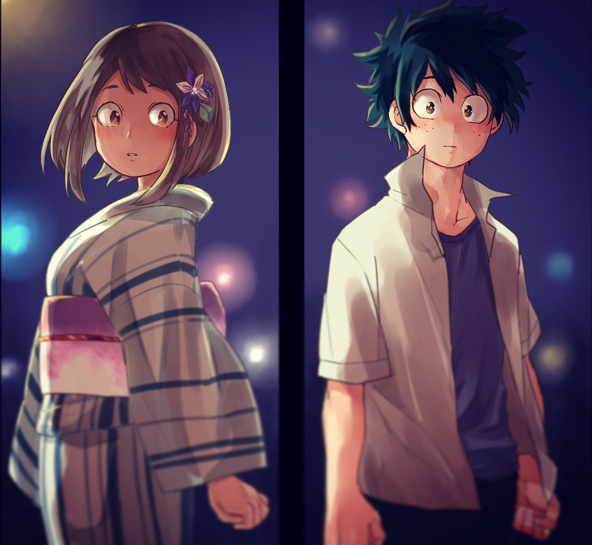 Izuku Midoriya, Anime, 1080P, My Hero Academia, Ochaco Uraraka, HD Wallpaper