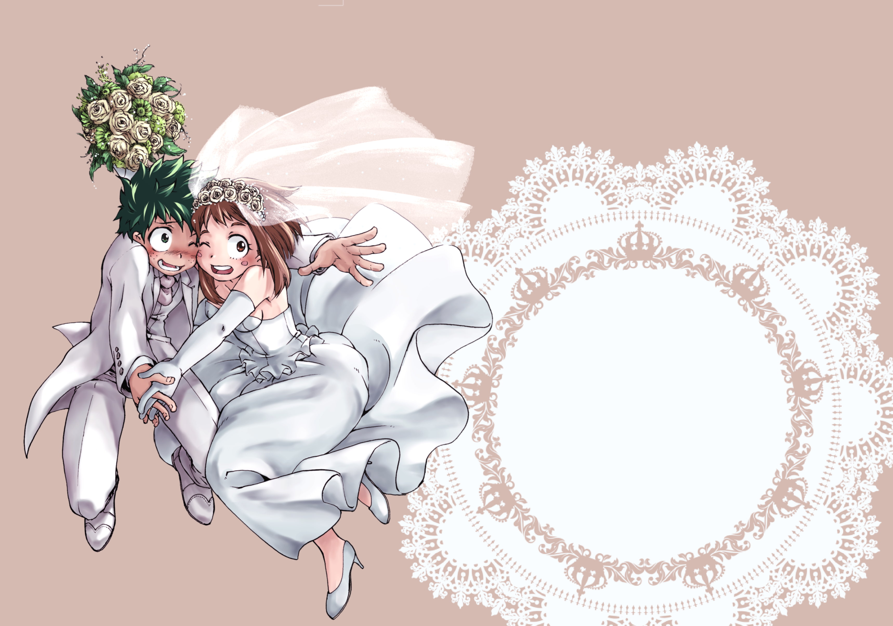 Anime, Izuku Midoriya, Ochaco Uraraka, 2K, My Hero Academia, HD Wallpaper