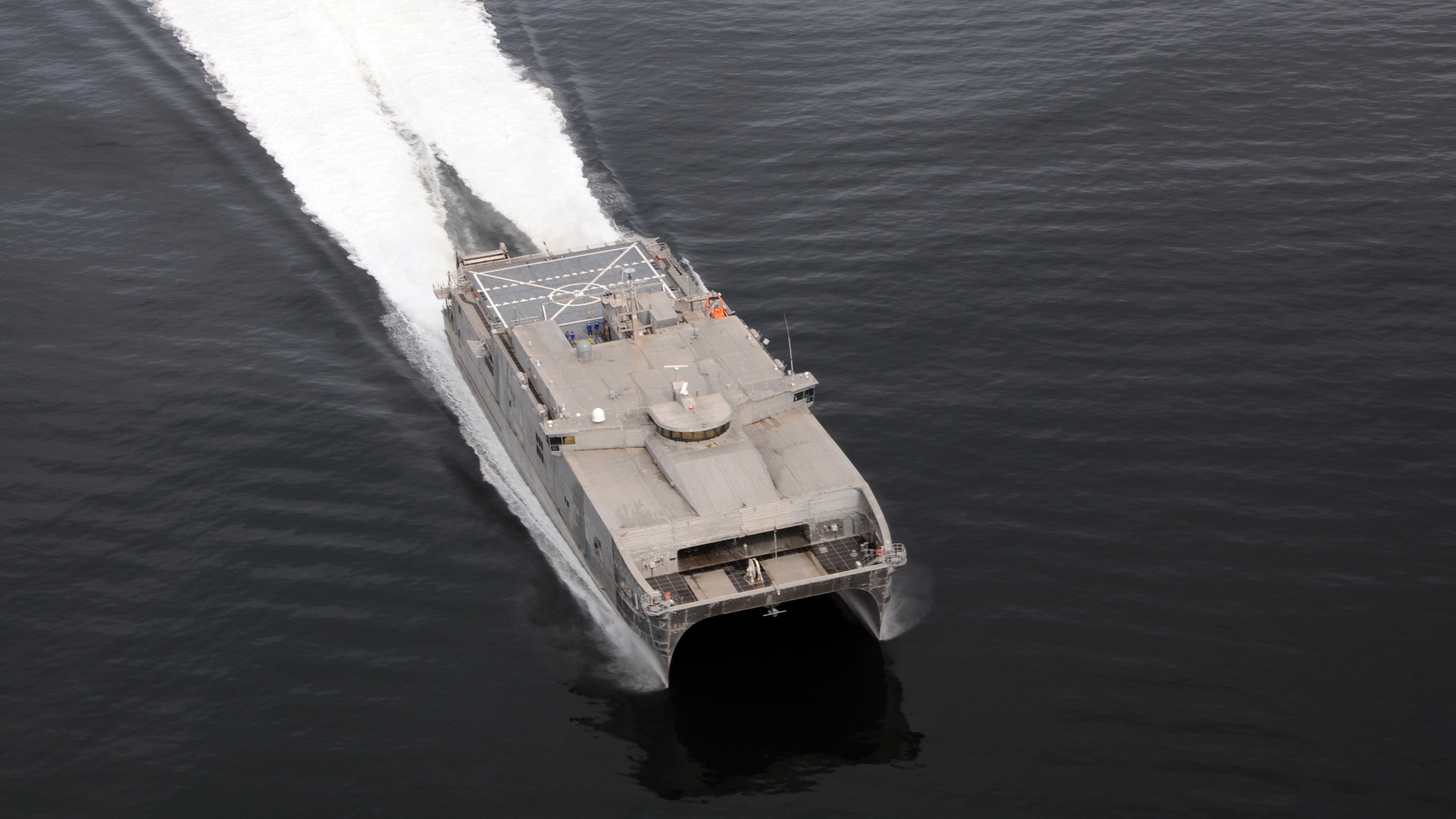 JHSV-1, body, 5K, TSV, high-speed, battleship, U.S. Navy, water, USNS Spearhead, Spearhead-class, HD Wallpaper