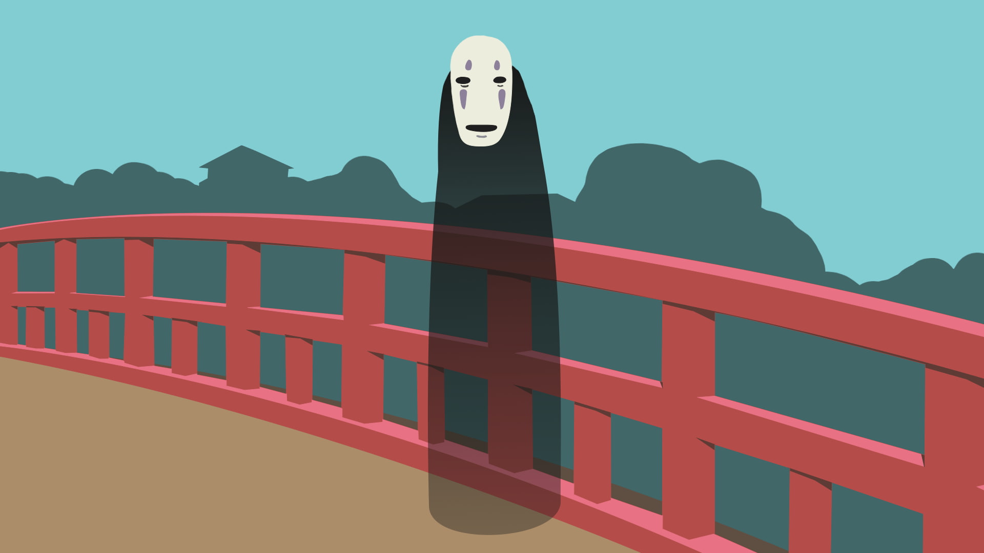 Spirited Away, 1080P, Minimalist, No-Face (Spirited Away), Movie, HD Wallpaper