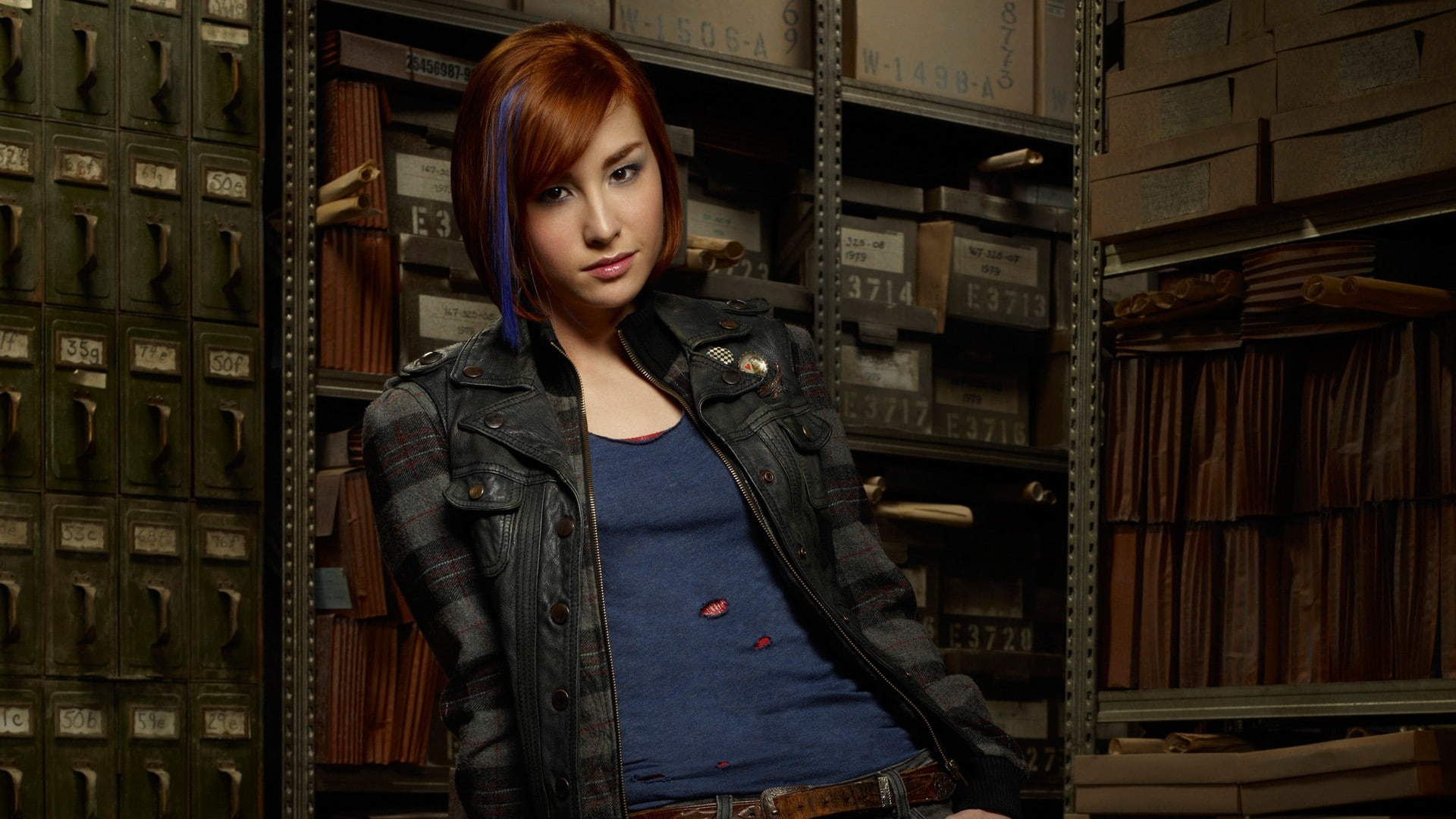 Warehouse 13, TV, women, 1080P, actress, Allison Scagliotti, redhead, HD Wallpaper