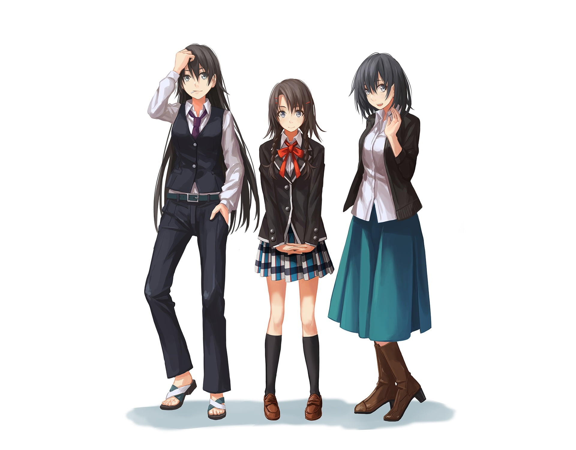 My Teen Romantic Comedy SNAFU, Shizuka Hiratsuka, Anime, 1080P, Haruno Yukinoshita, Meguri Shiromeguri, HD Wallpaper