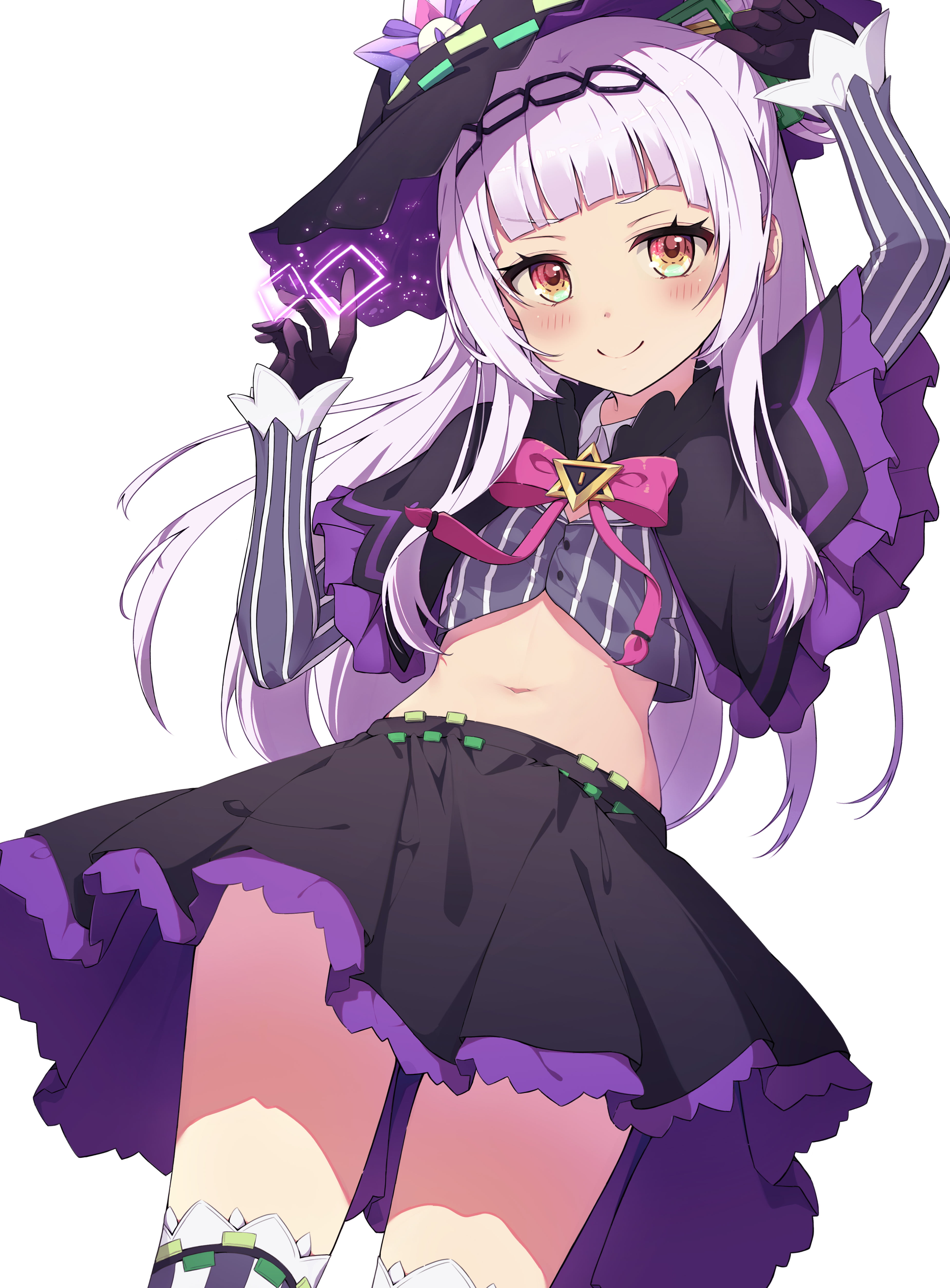 Hololive, Murasaki Shion, anime girls, smiling, 4K, Keis, Phone HD Wallpaper