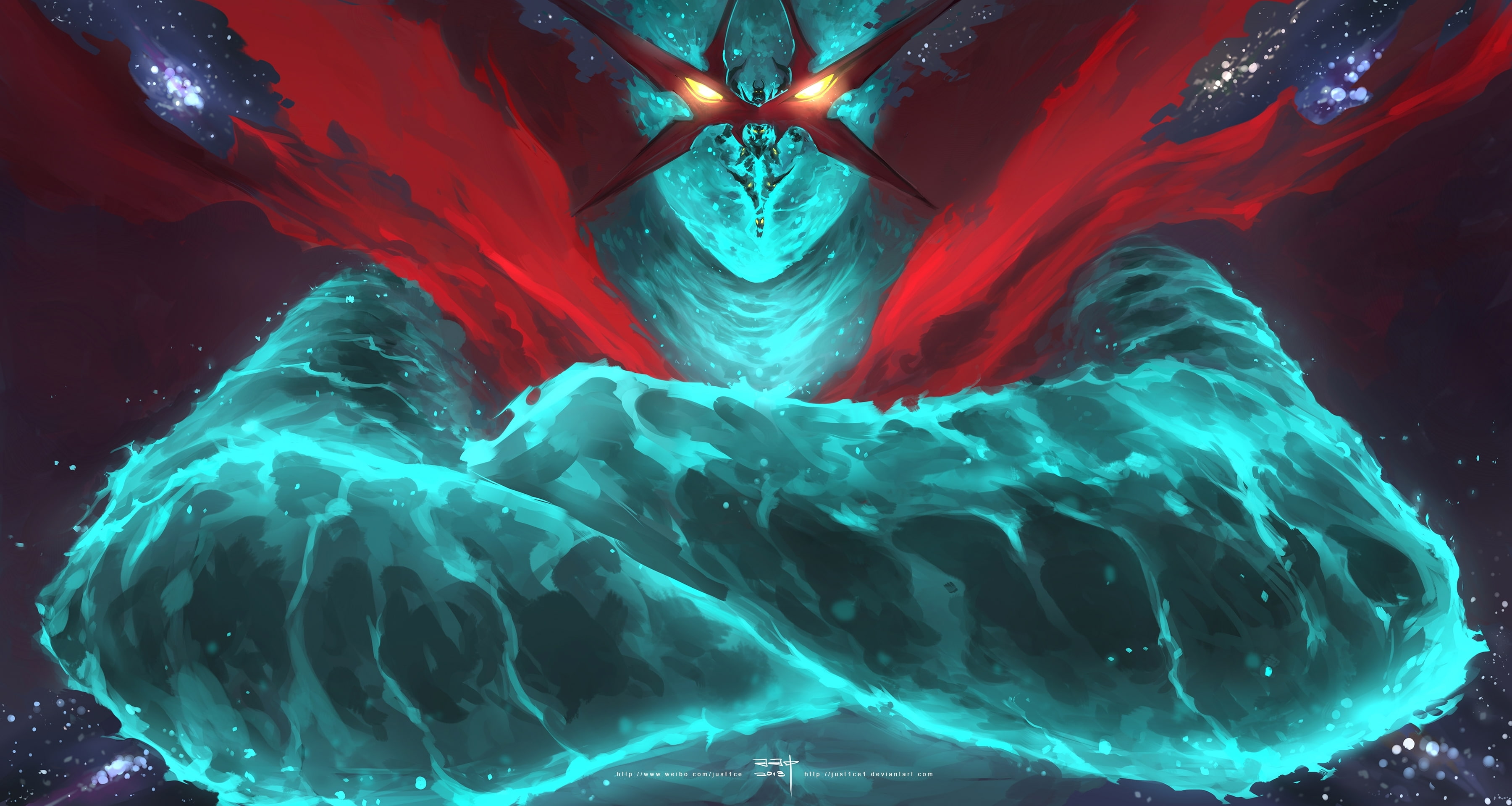Anime, reflection, red, underwater, water, tengen toppa guren lagann, digital composite, illuminated, mecha, soul, sci-fi, nature, 2K, abstract, motion, HD Wallpaper