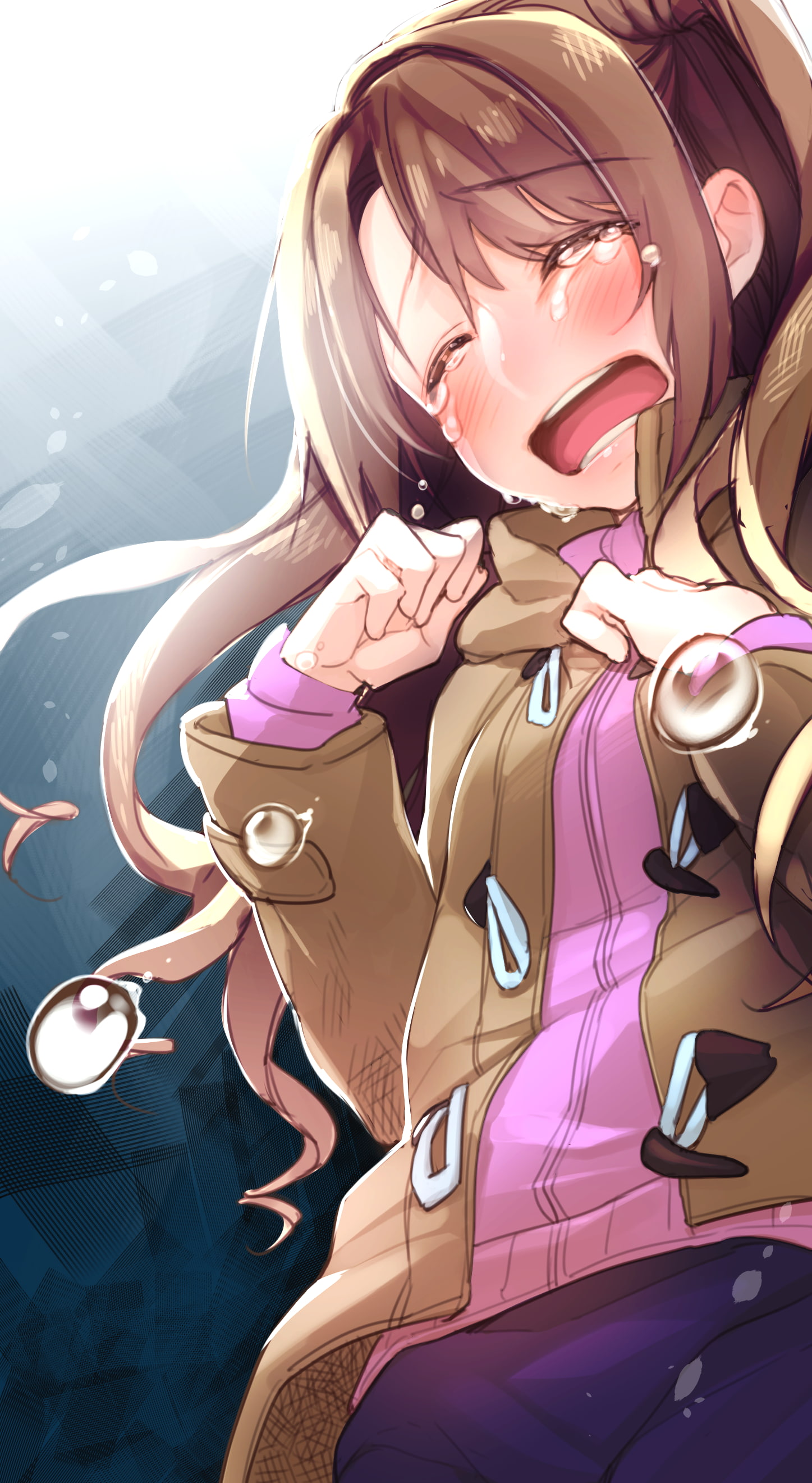 vacations, adult, nature, 2K, relaxation, lifestyles, human face, emotion, mountain, crying, mid adult, trip, people, sunlight, females, the idolmaster cinderella girls, Phone HD Wallpaper