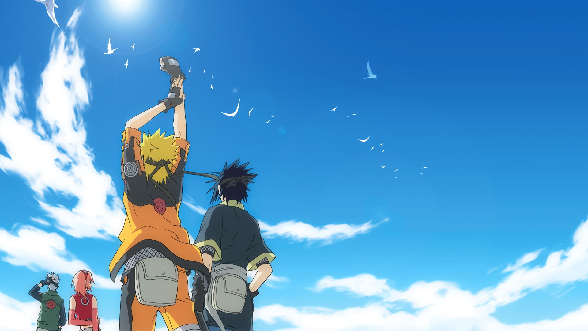 Naruto (anime), Haruno Sakura, 1080P, Hatake Kakashi, Uzumaki Naruto, Uchiha Sasuke, Team 7, HD Wallpaper