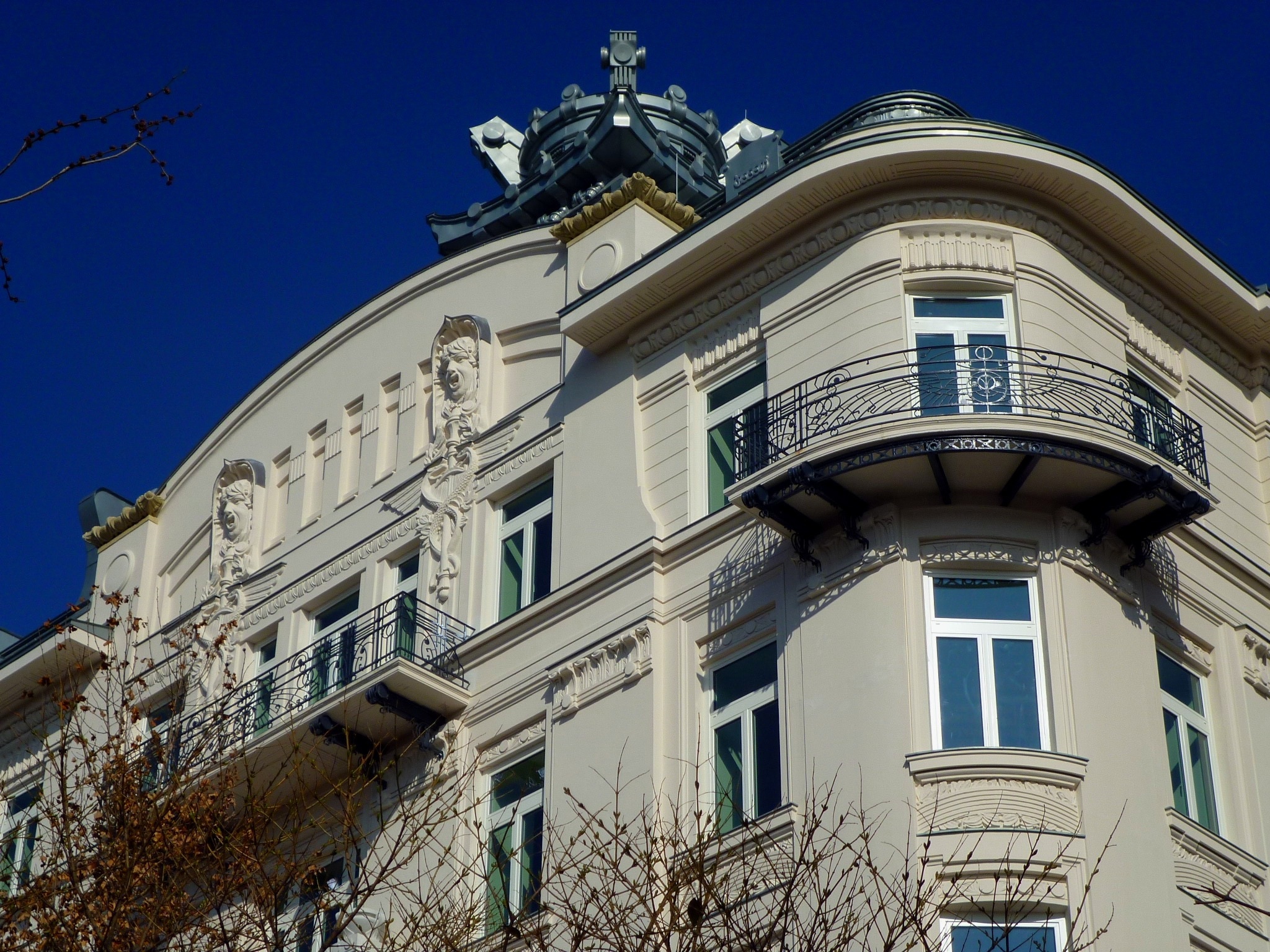 1080P, building exterior, built structure, capital, old, window, day, viennese art nouveau style, budapest, low angle view, clear sky, architecture, city, HD Wallpaper