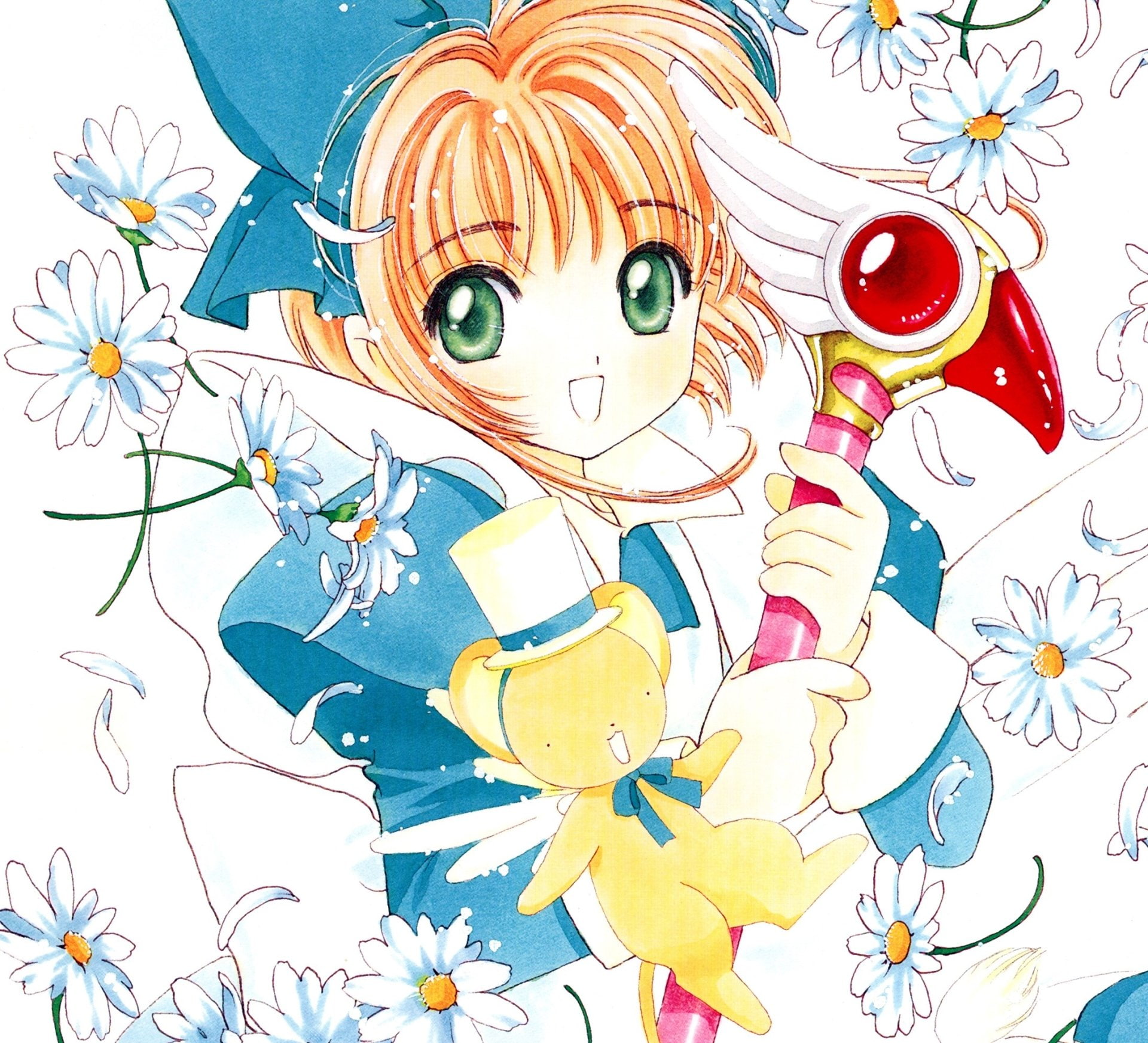 1080P, Cardcaptor Sakura, Anime, Sakura Kinomoto, Keroberos (Card Captor Sakura), HD Wallpaper