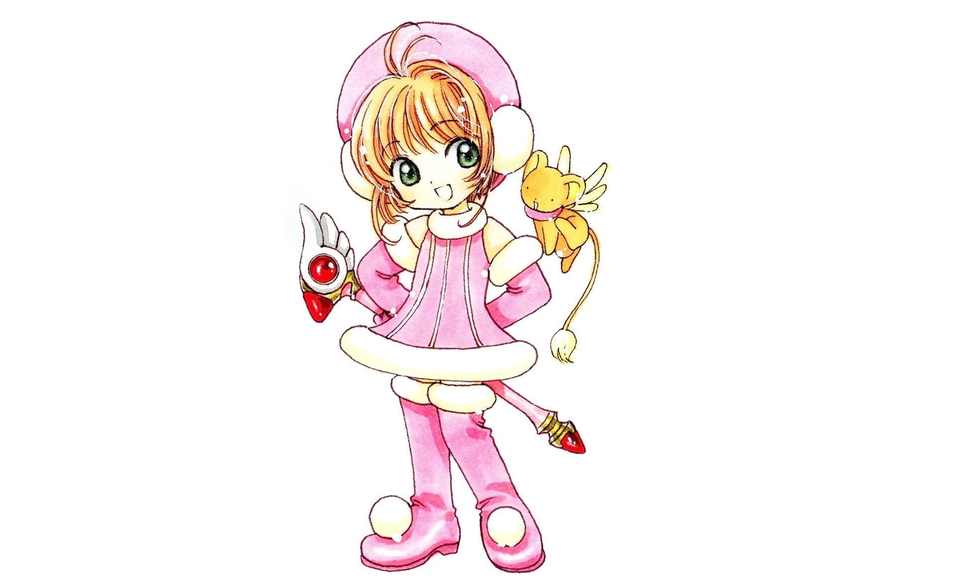 1080P, Sakura Kinomoto, Cardcaptor Sakura, Anime, Keroberos (Card Captor Sakura), HD Wallpaper