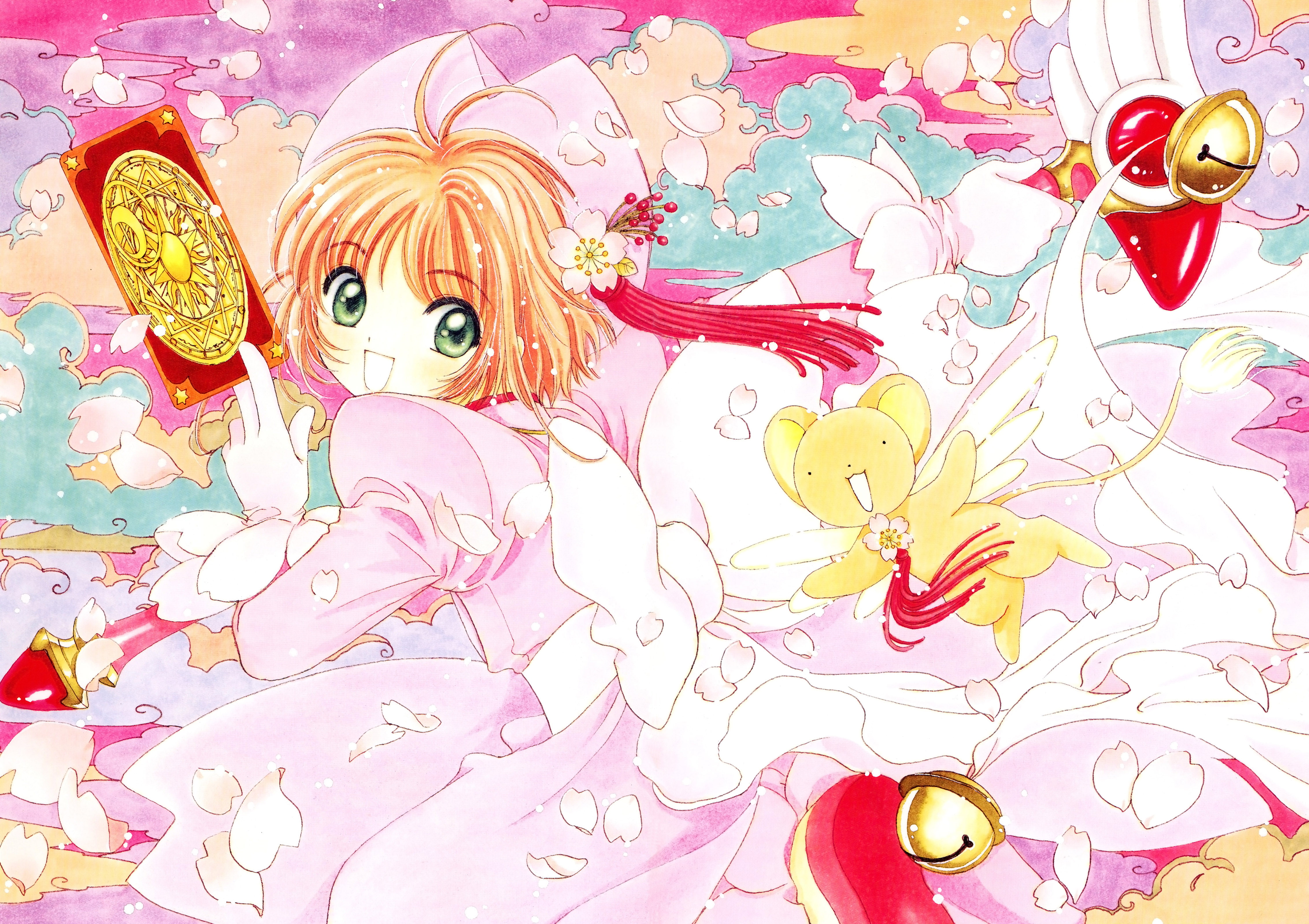Anime, 4K, Sakura Kinomoto, Cardcaptor Sakura, Keroberos (Card Captor Sakura), HD Wallpaper
