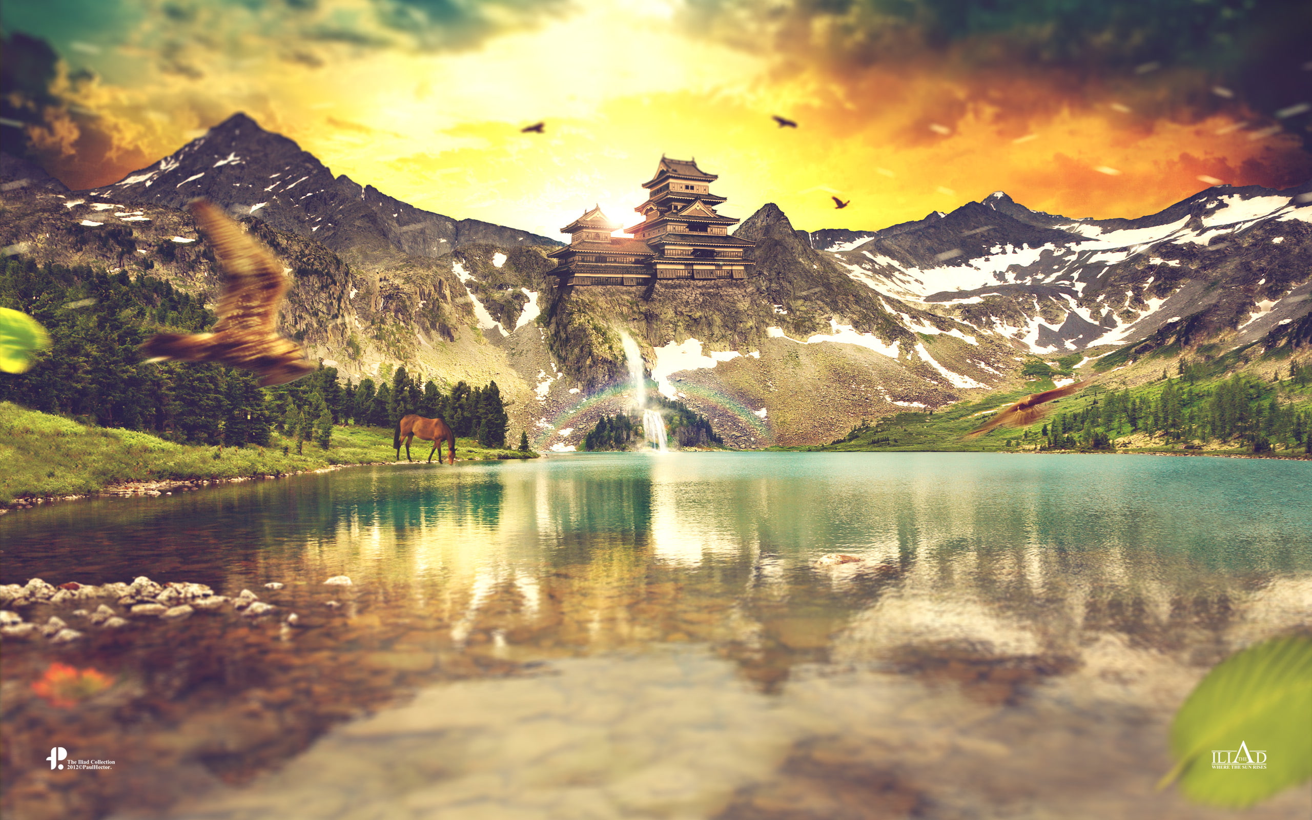 2K, Sunrise, Life, Morning, Lake, Animals, Ancient, HD Wallpaper