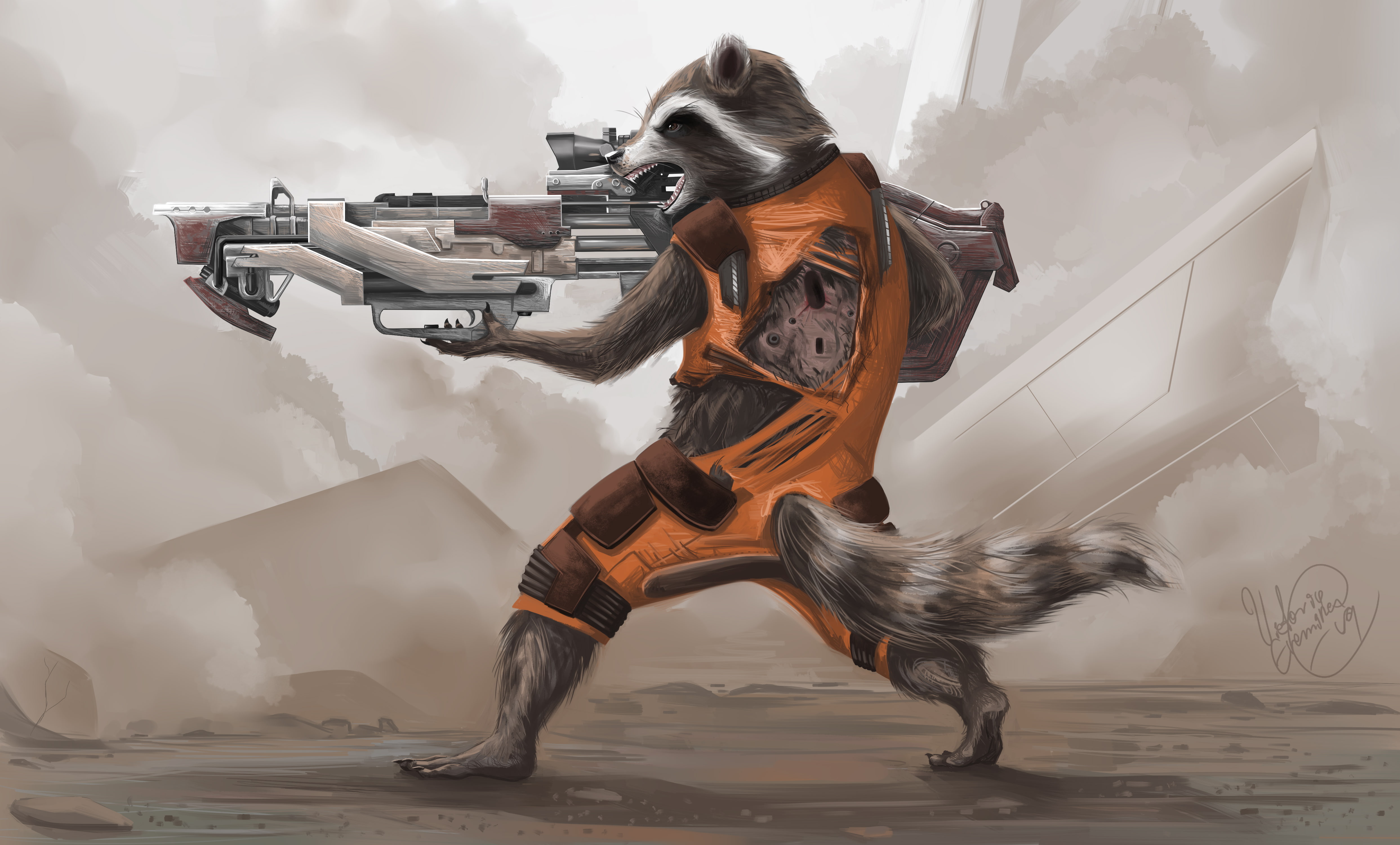 Superhero, 4K, Rocket Raccoon, 4K, HD Wallpaper