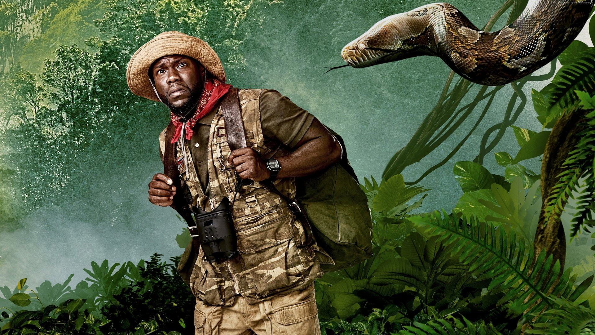Jumanji: Welcome to the Jungle, Movie, Man, Actor, 1080P, Kevin Hart, Boa Constrictor, HD Wallpaper