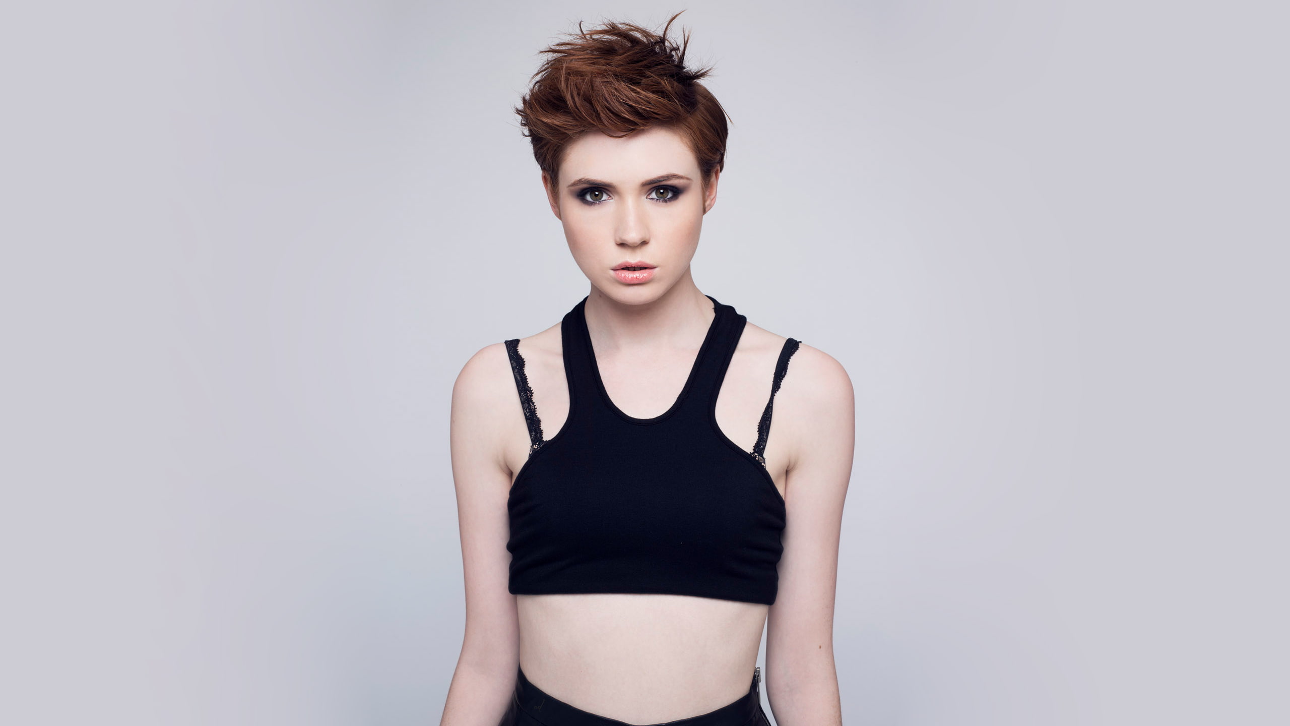 hair, hot, shoot, karen, gillan, 2K, short, HD Wallpaper