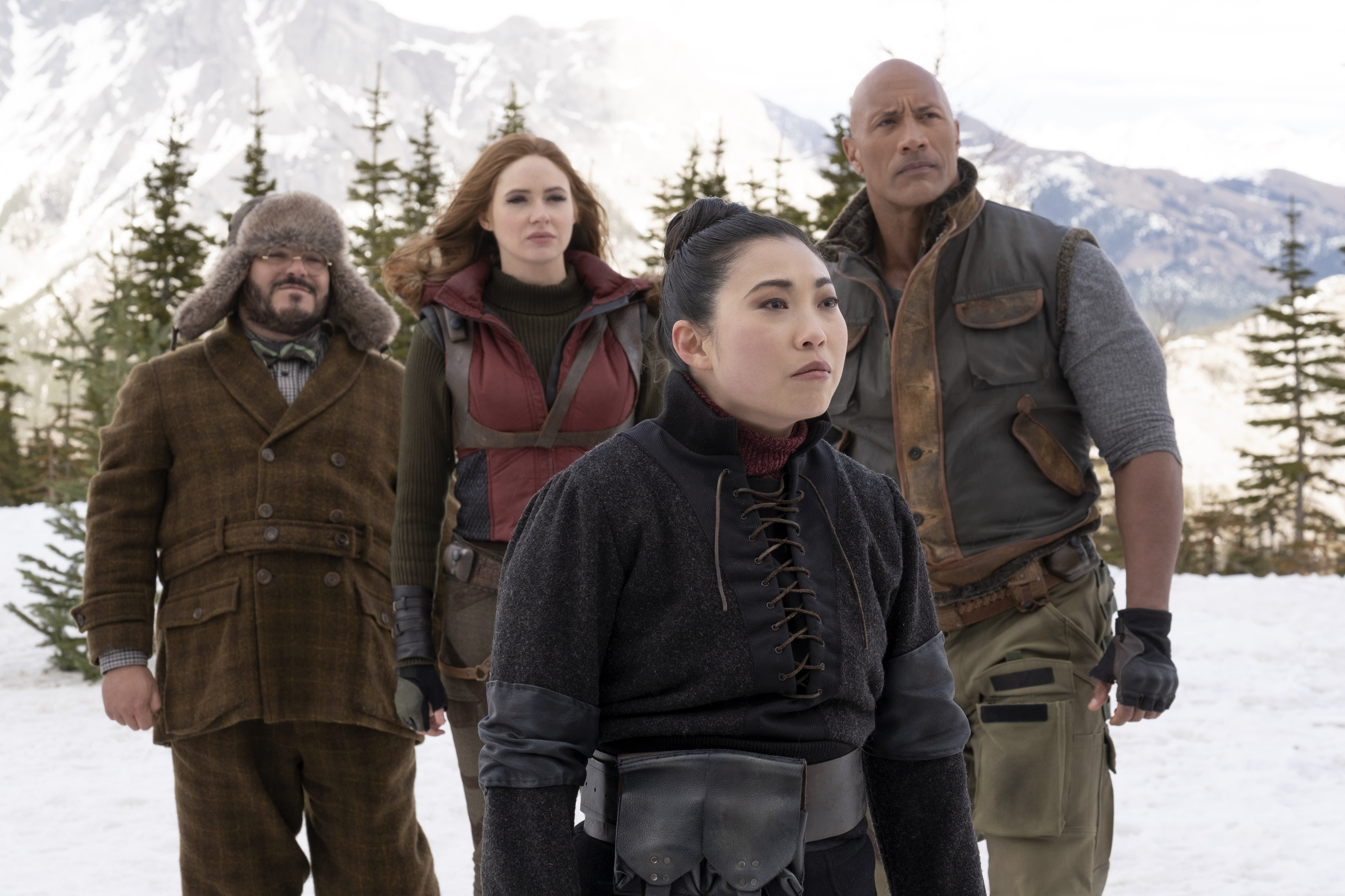 Awkwafina, Jumanji: The Next Level, Movie, Karen Gillan, 5K, Dwayne Johnson, Jack Black, HD Wallpaper