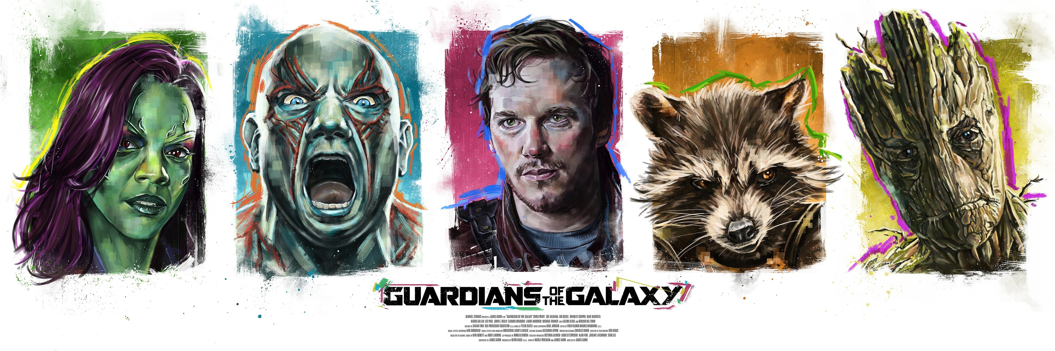 creativity, illustration, Rocket, representation, cat, multi colored, indoors, 2K, human representation, looking at camera, Guardians of the Galaxy, art and craft, HD Wallpaper