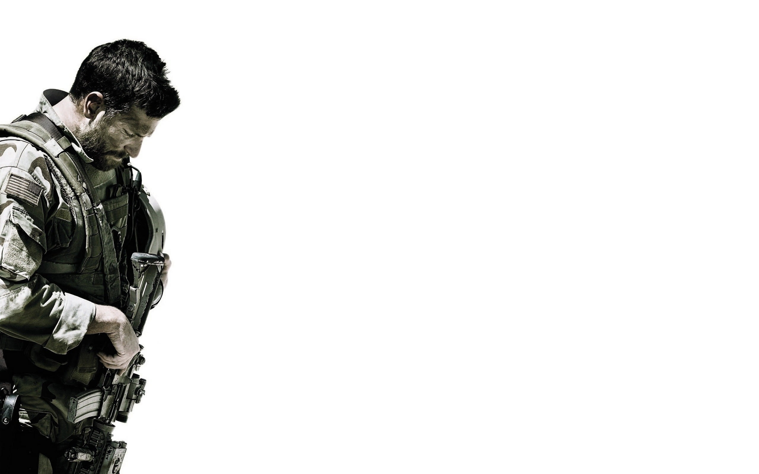 Navy SEAL, Film, Bradley Cooper, Shooter, 2K, Soldier, Gun, Movie, Military, Man, Warior, Sniper, American Sniper, Weapon, Rifle, HD Wallpaper