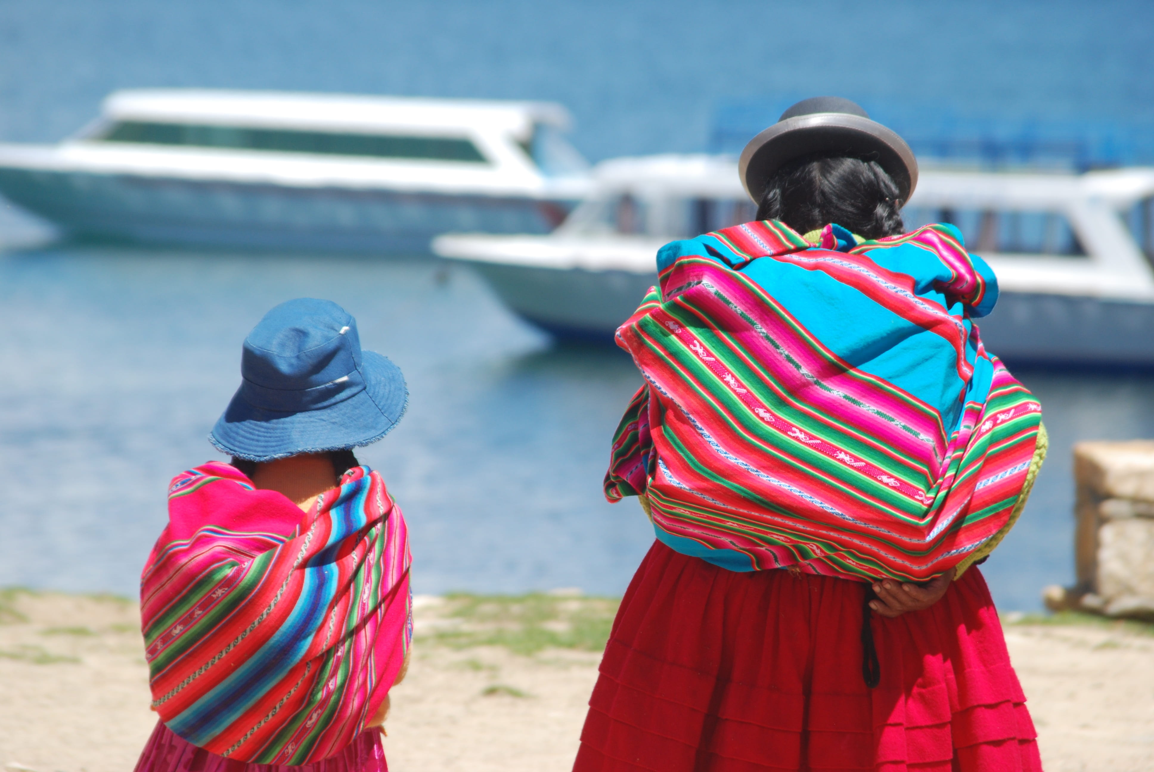 three quarter length, red, leisure activity, 4K, people, andes, bolivia, real people, wearing, focus on foreground, standing, women, sister, outdoors, HD Wallpaper