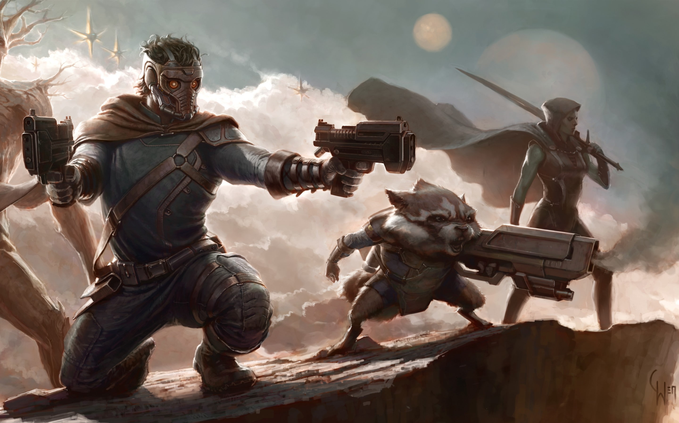 domestic, comics, government, weapon, Star Lord, domestic animals, livestock, sculpture, art and craft, Marvel Comics, horse, the past, statue, mammal, HD Wallpaper