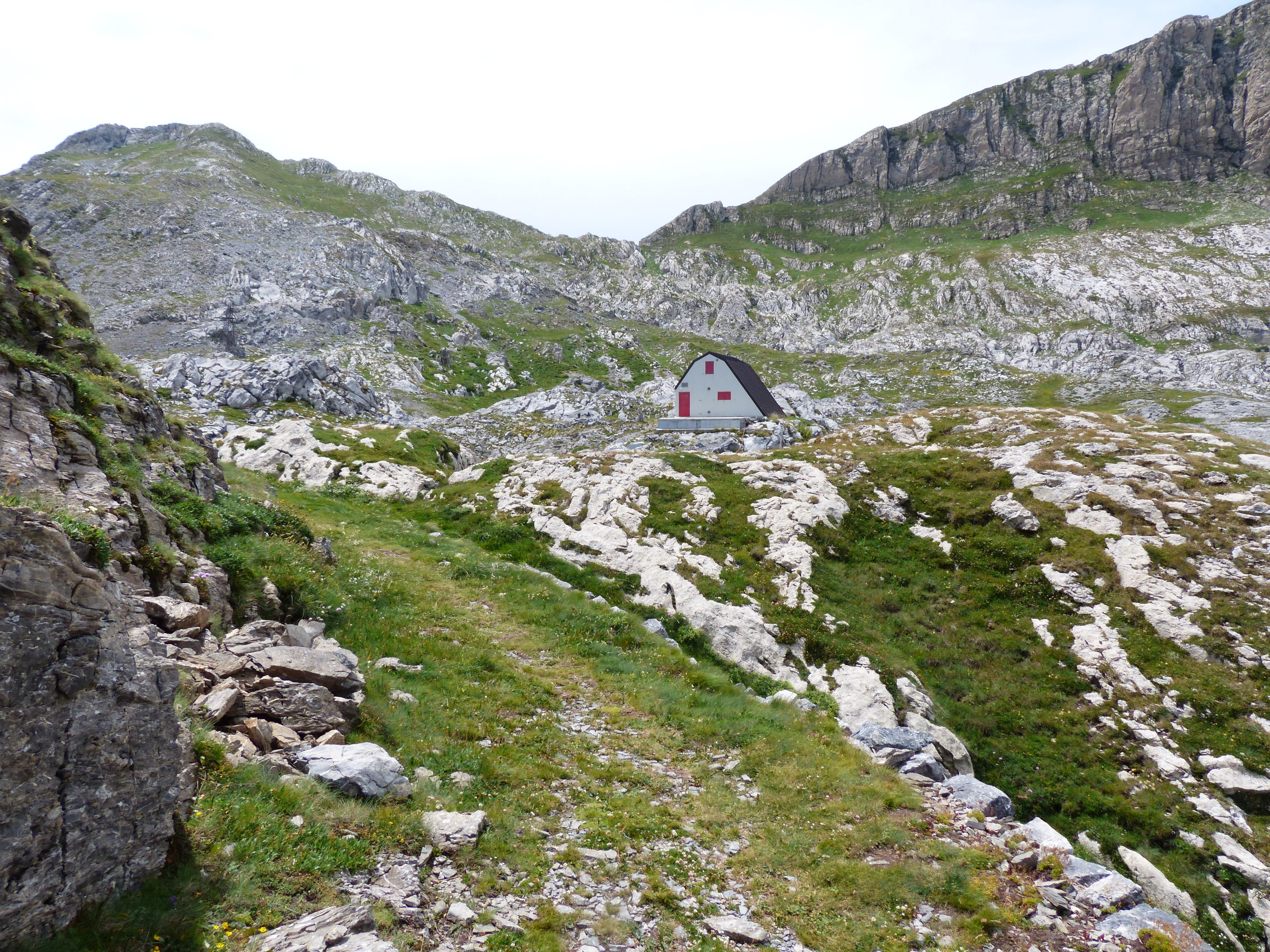 rock, nature, day, hut, building, capanna morgantini, sky, solid, outdoors, italy, colla piana, building exterior, Maritime Alps, tranquility, 4K, long distance trail, HD Wallpaper