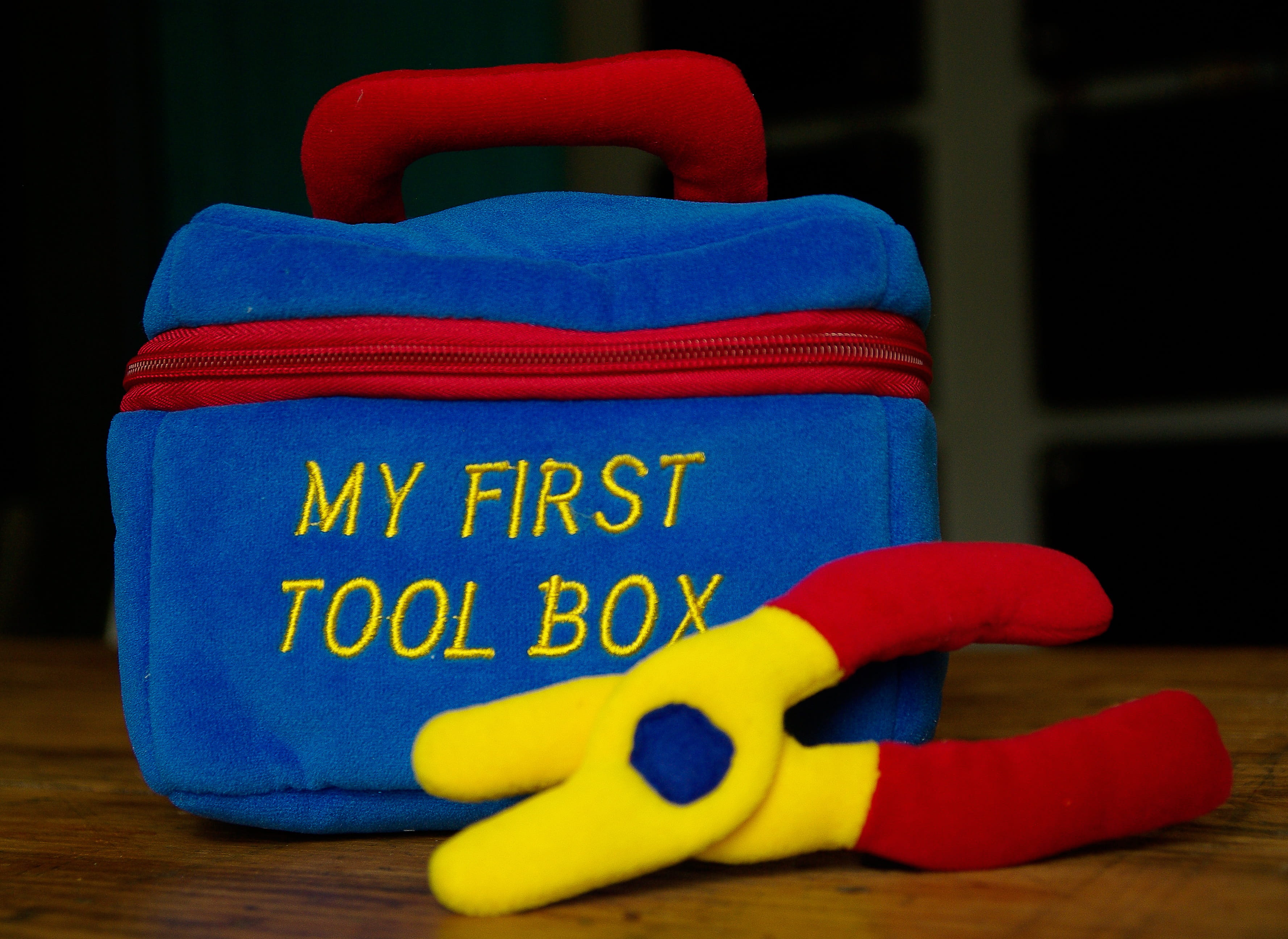 Tools, personal accessory, hat, absence, red, no people, Clamp, message, yellow, indoors, western script, text, still life, focus on foreground, Toolbox, HD Wallpaper