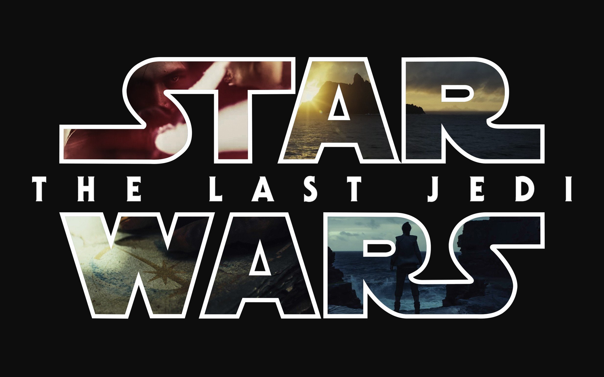 Typography, 1080P, Star Wars, Star Wars: The Last Jedi, black background, HD Wallpaper