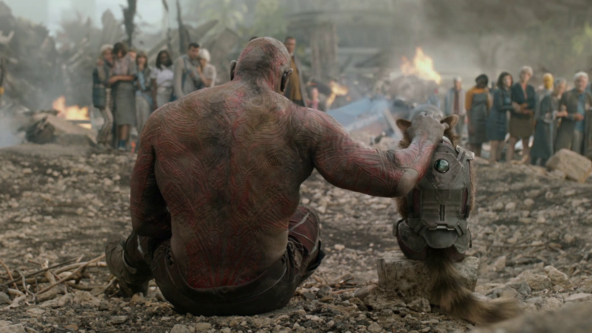 Movie, Drax The Destroyer, Dave Bautista, Guardians of the Galaxy, Rocket Raccoon, 1080P, HD Wallpaper