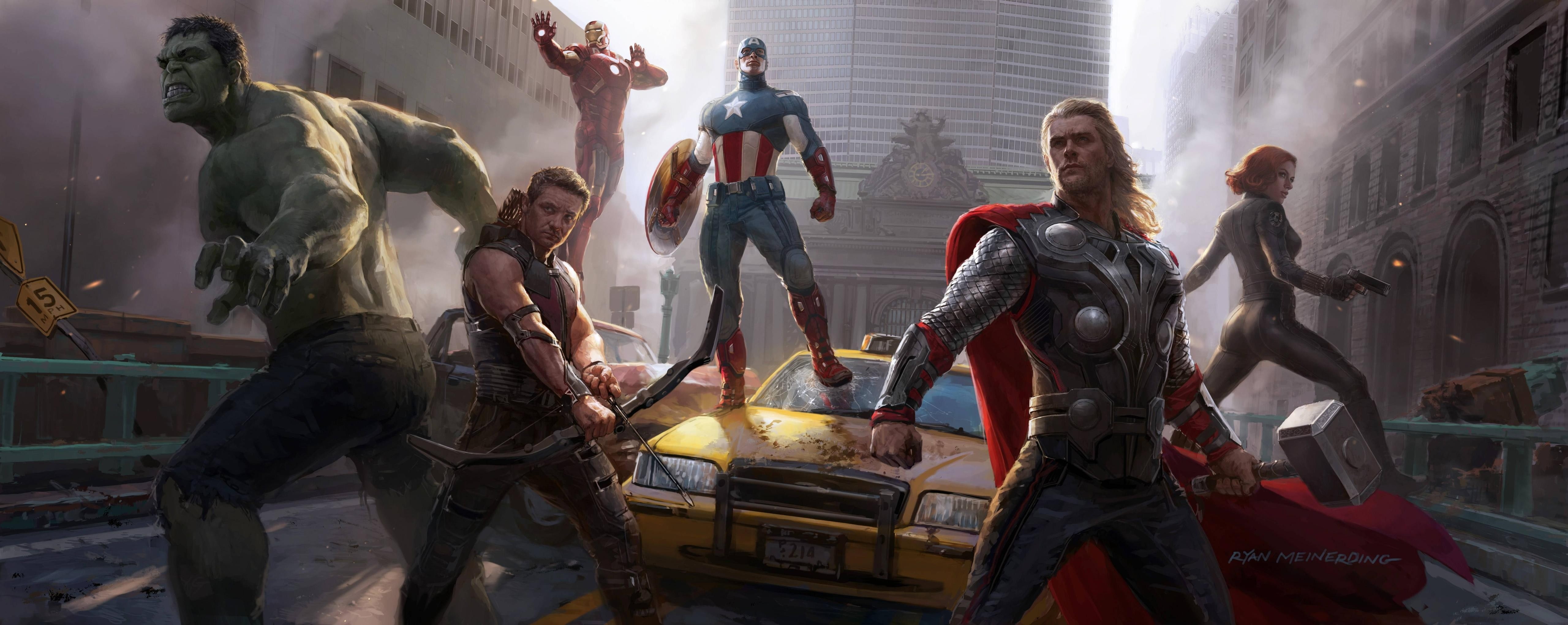 black, widow, captain, god, hd, america, buildings, man, cityscapes, Iron Man, johansson, 5K, thor, iron, scarlett, Scarlett Johansson, art, movies, entertainment, HD Wallpaper