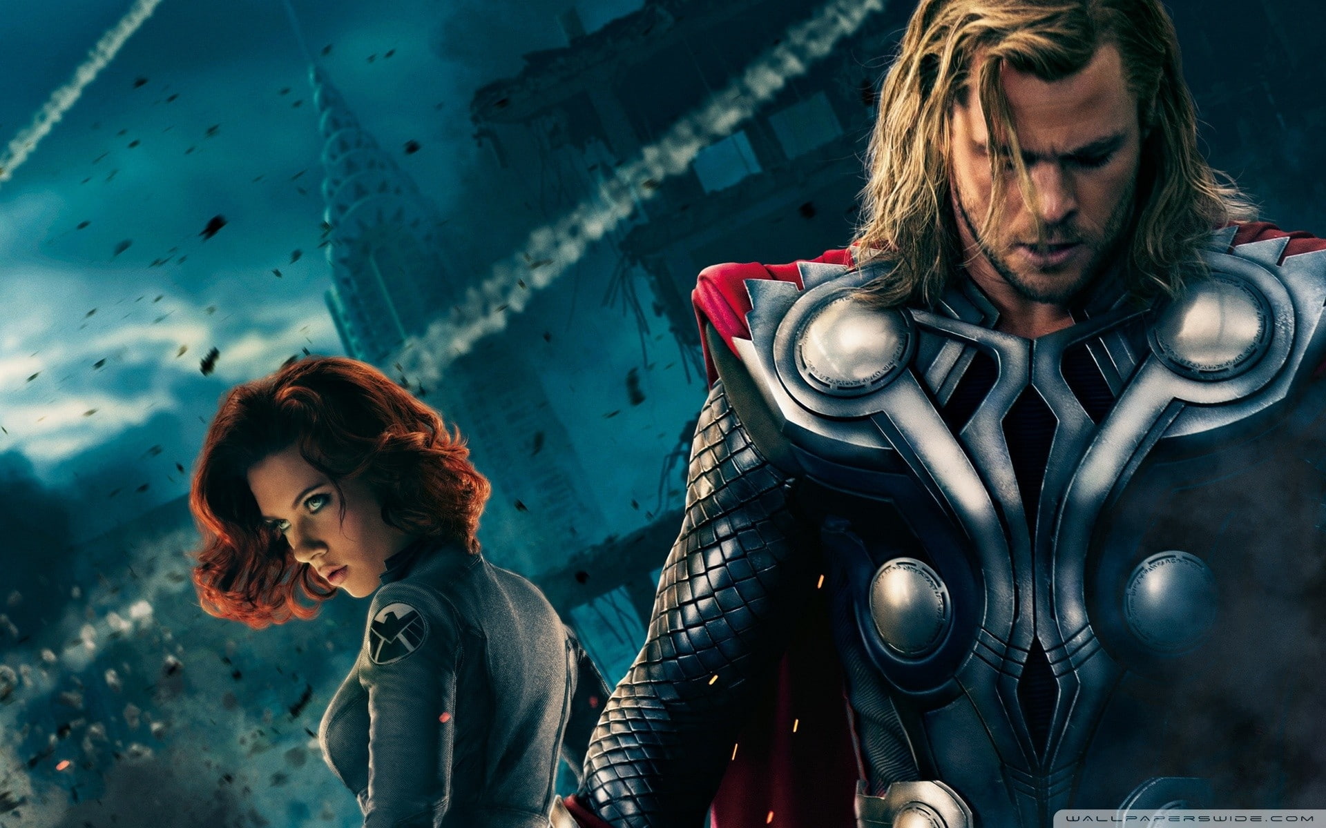 movie, chris, widow, hd, scarlett, hemsworth, movies, Scarlett Johansson, entertainment, natasha, johansson, thor, romanoff, black, art, 1080P, avengers, HD Wallpaper